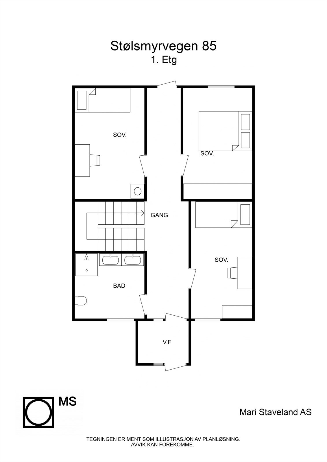 Planløsning 1.etasje. Galleribilde
