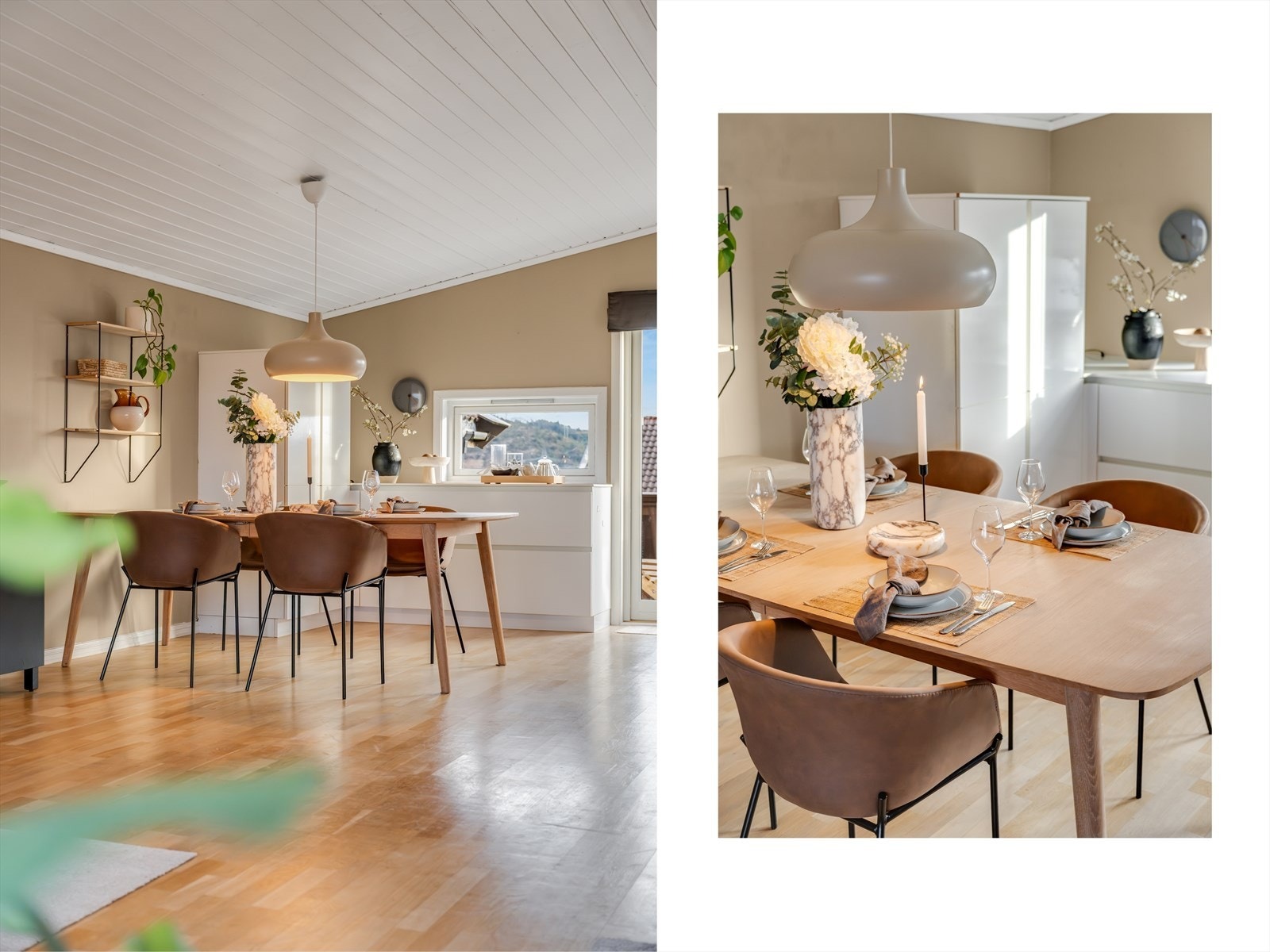 God plass til møblering av stor spisebordsgruppe. Galleribilde