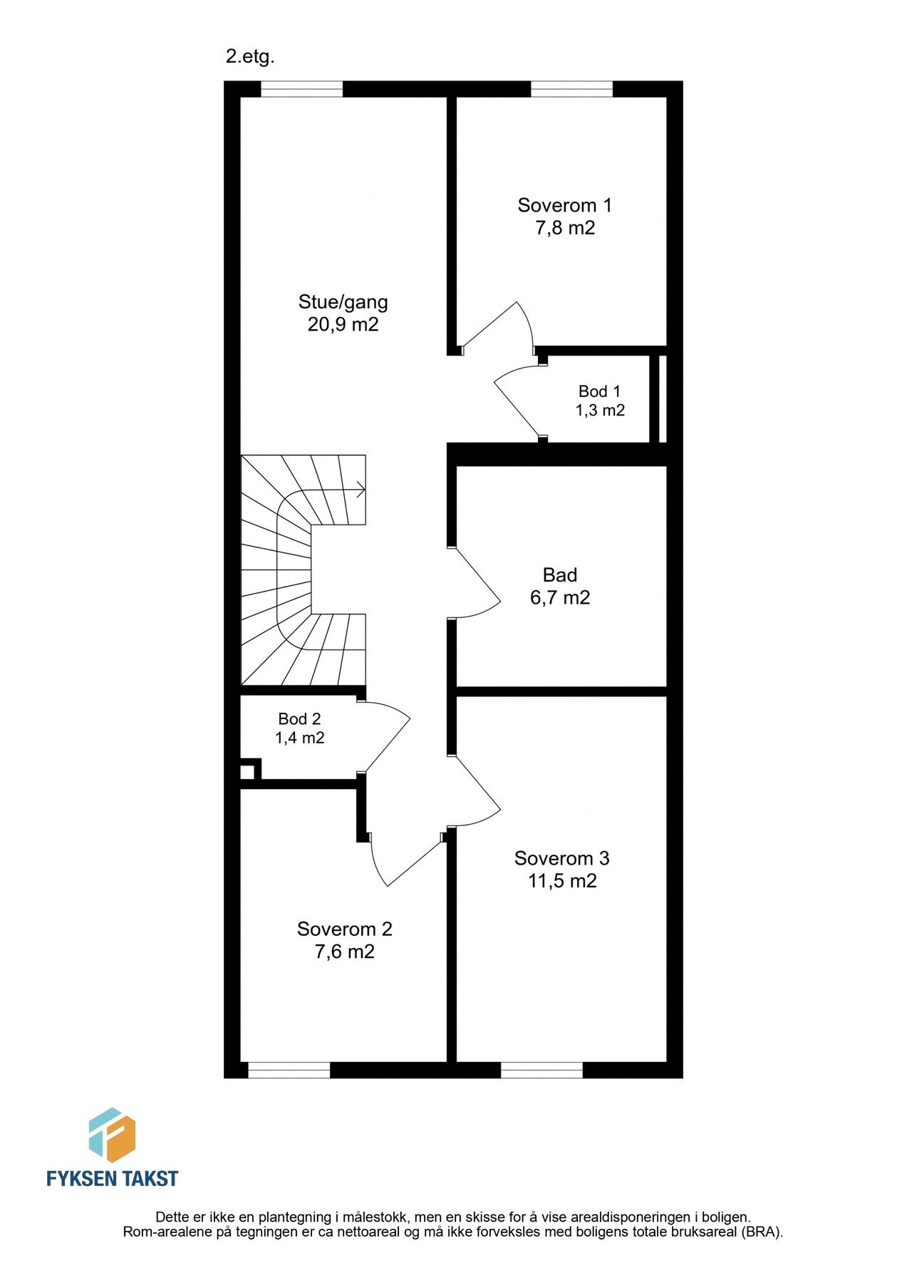 Planskisse 2.etasje. Galleribilde