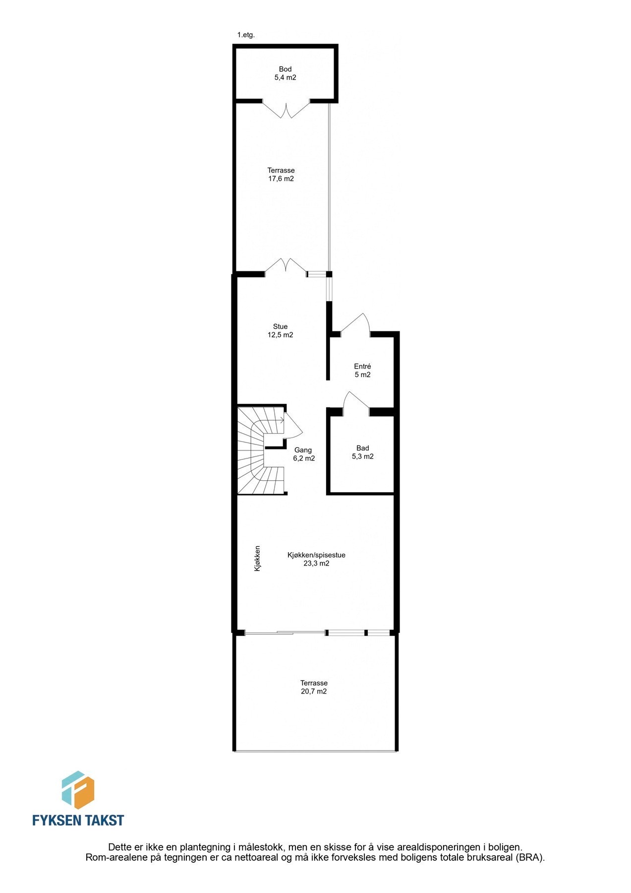 Rekkehuset har en særdeles god planløsning over 2 plan. Vi begynner i 1.etasjen. Galleribilde