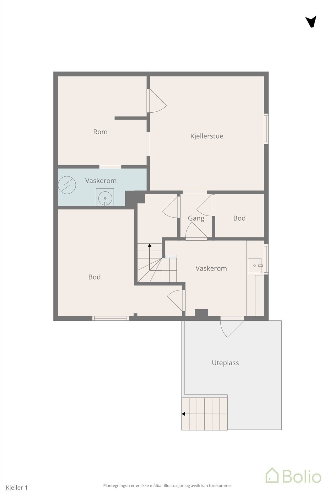 Plantegning underetasje. Galleribilde