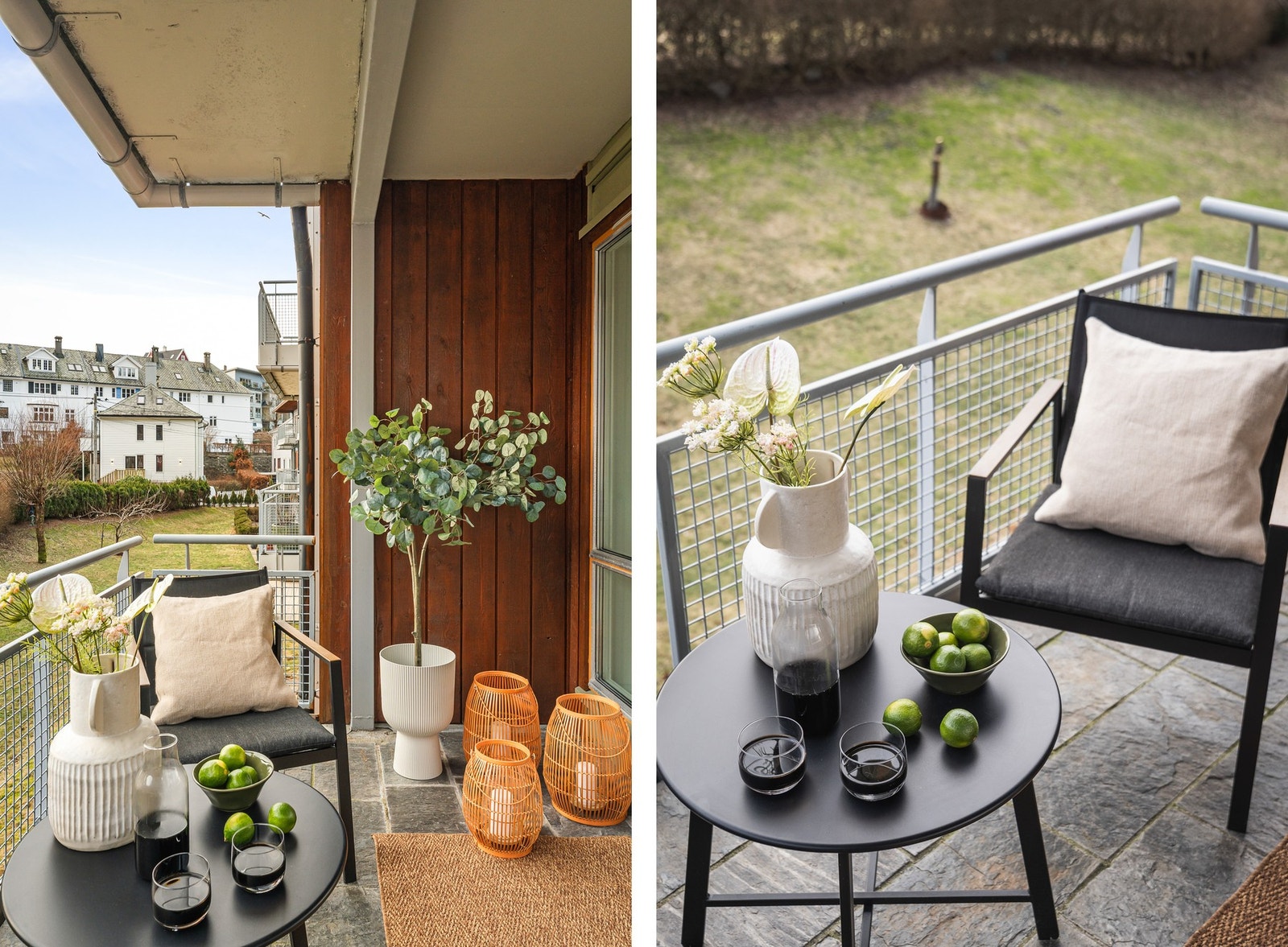 Leiligheten er plassert i byggets andre etasje, dette gir god utsikt over nærområdet. Galleribilde