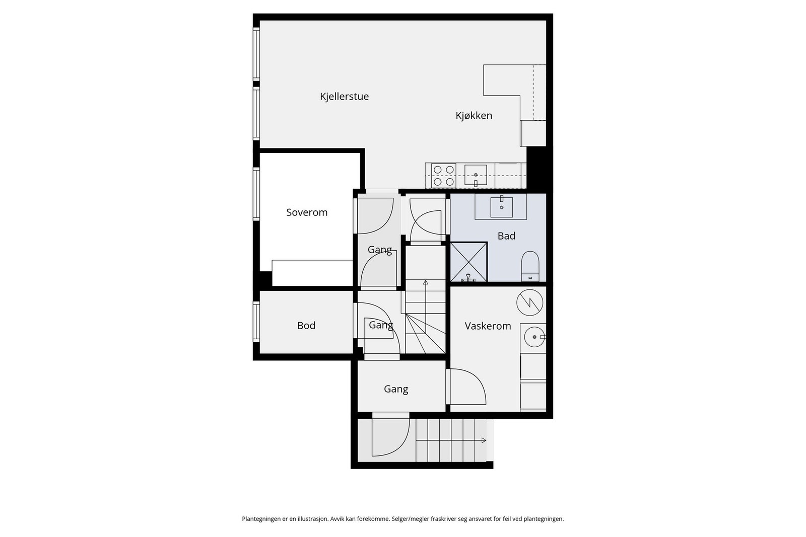 Plantegning Underetasje Galleribilde