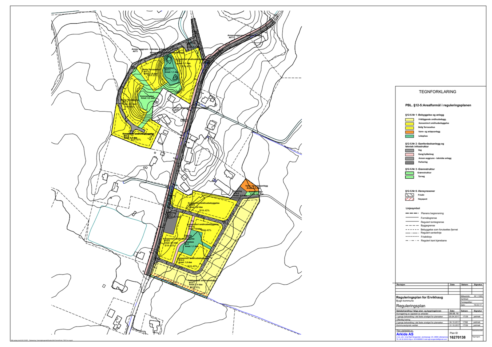 Reguleringskart over feltene B11 og B12 Galleribilde