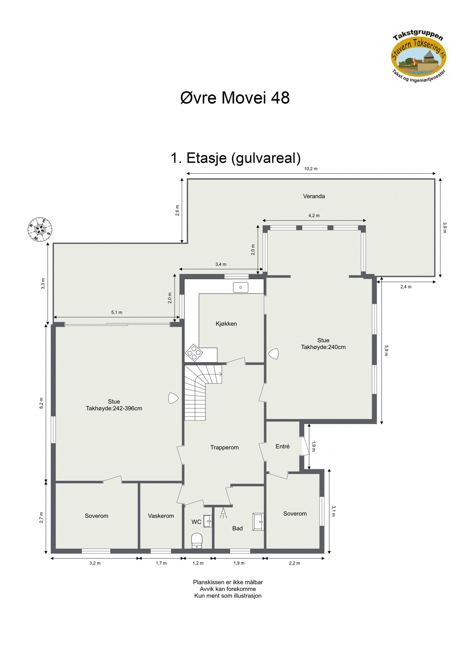 Plantegning 1. etasje. Galleribilde