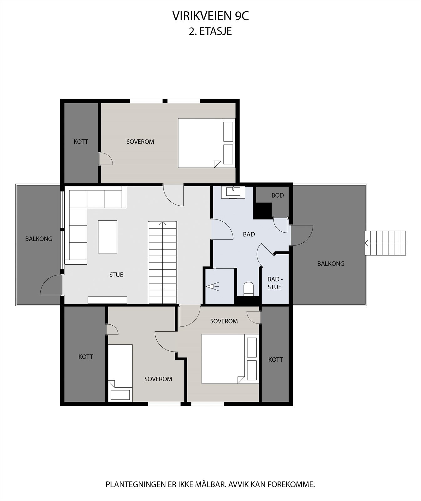 Plantegning - 2 etasje. Galleribilde