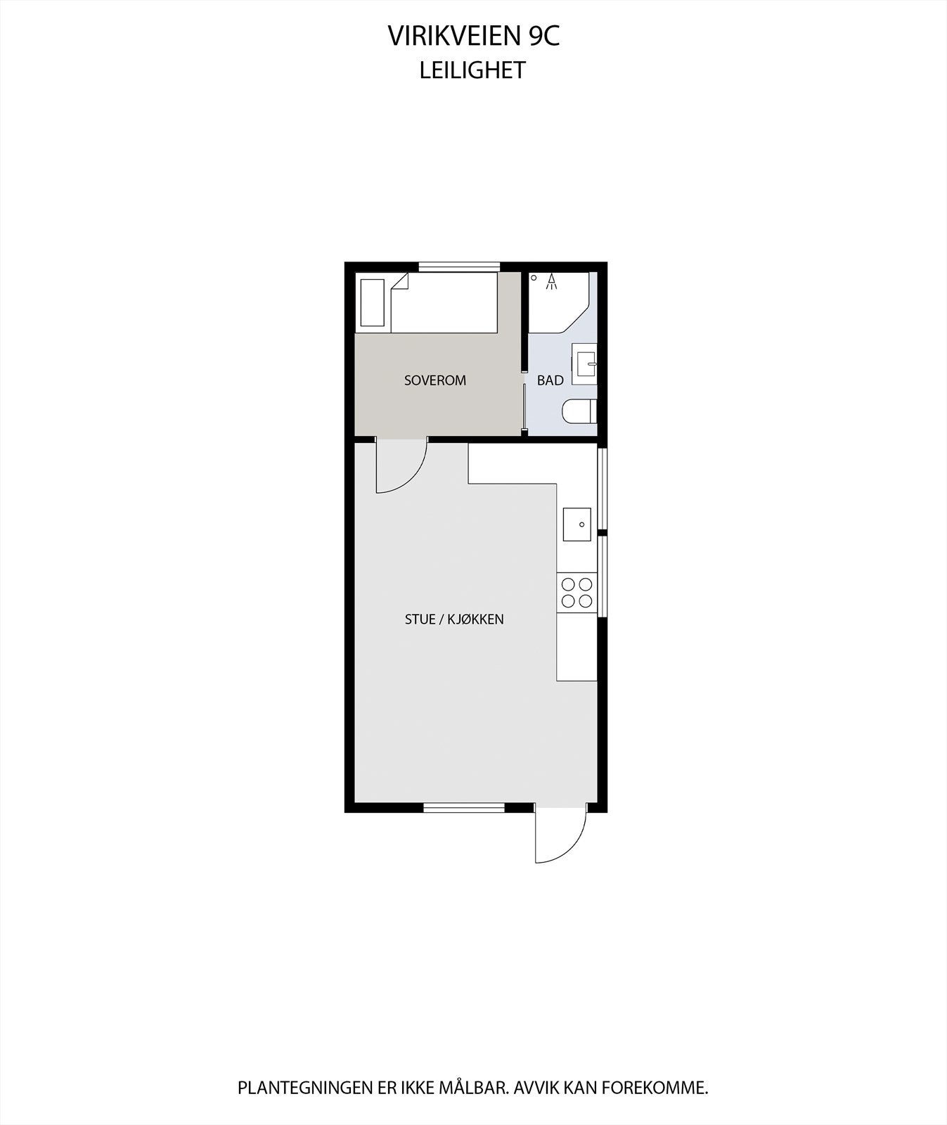 Plantegning - leilighet. Galleribilde