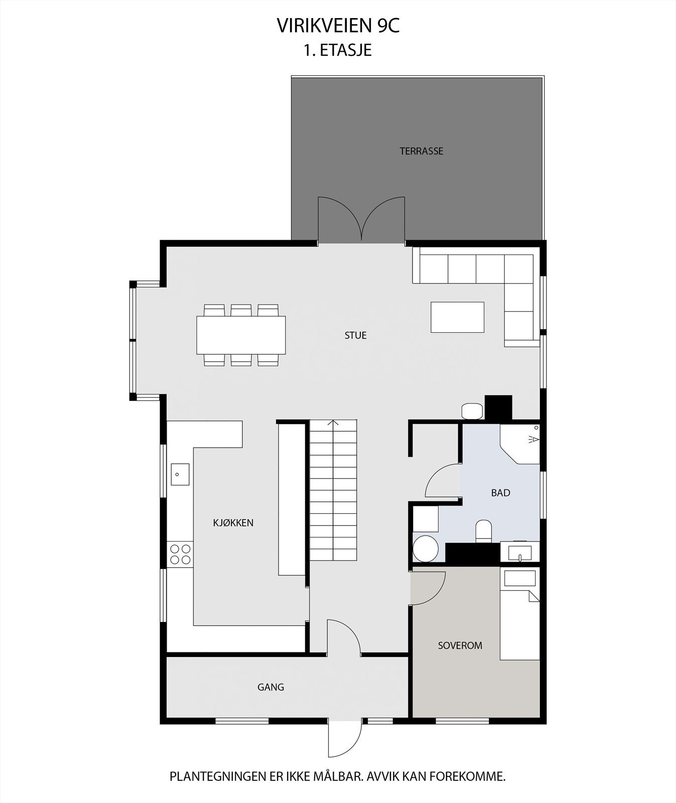 Plantegning - 1 etasje. Galleribilde