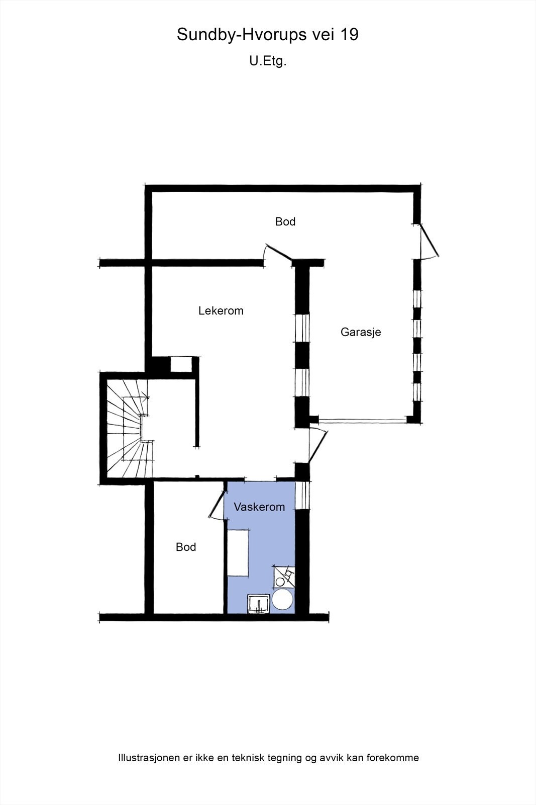 Plantegning U. etg. Galleribilde