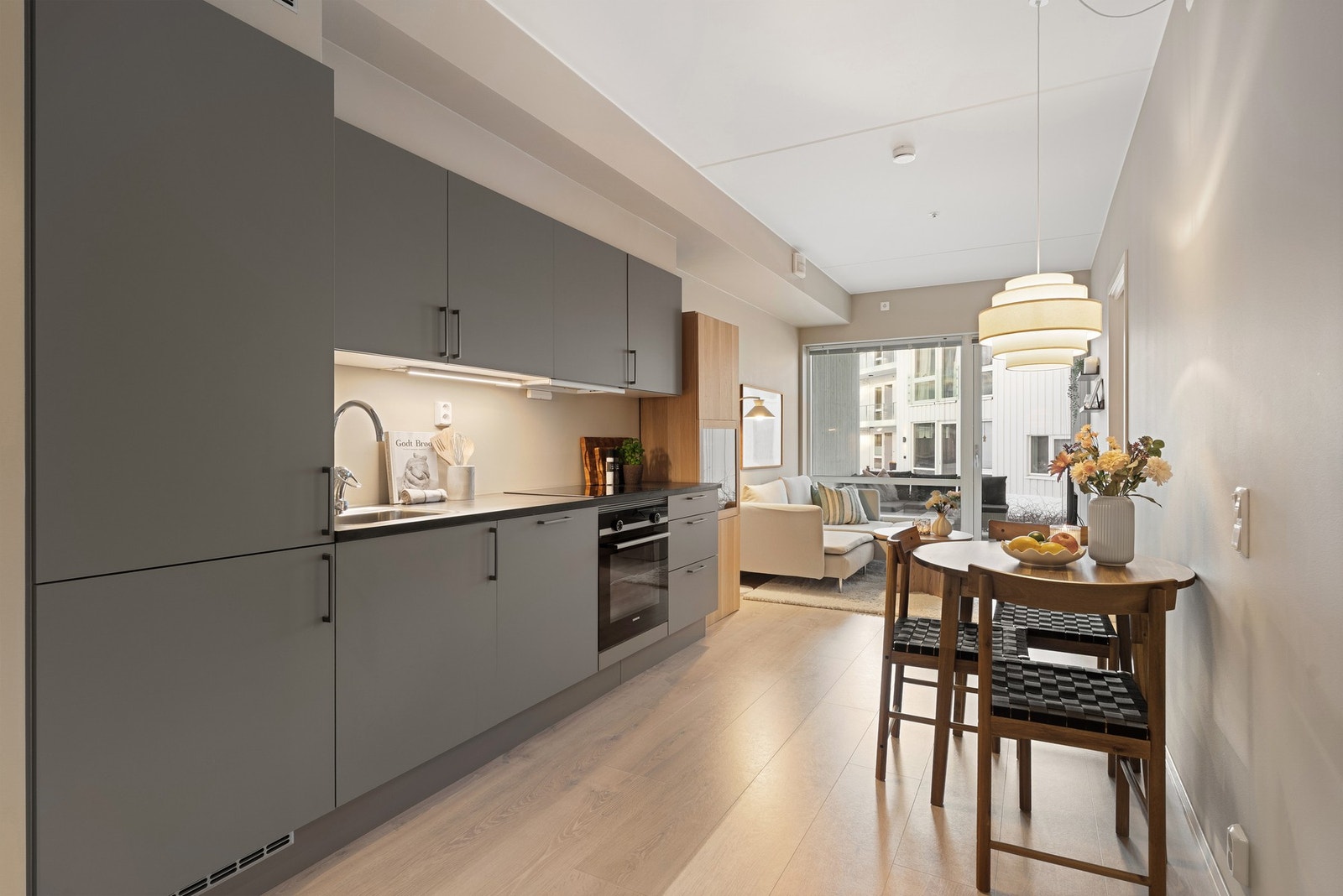 Leiligheten varmes opp av fjernvarme. Galleribilde