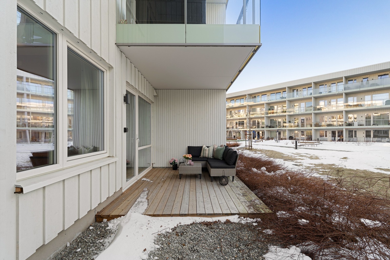 Terrassen er sørvendt. Galleribilde