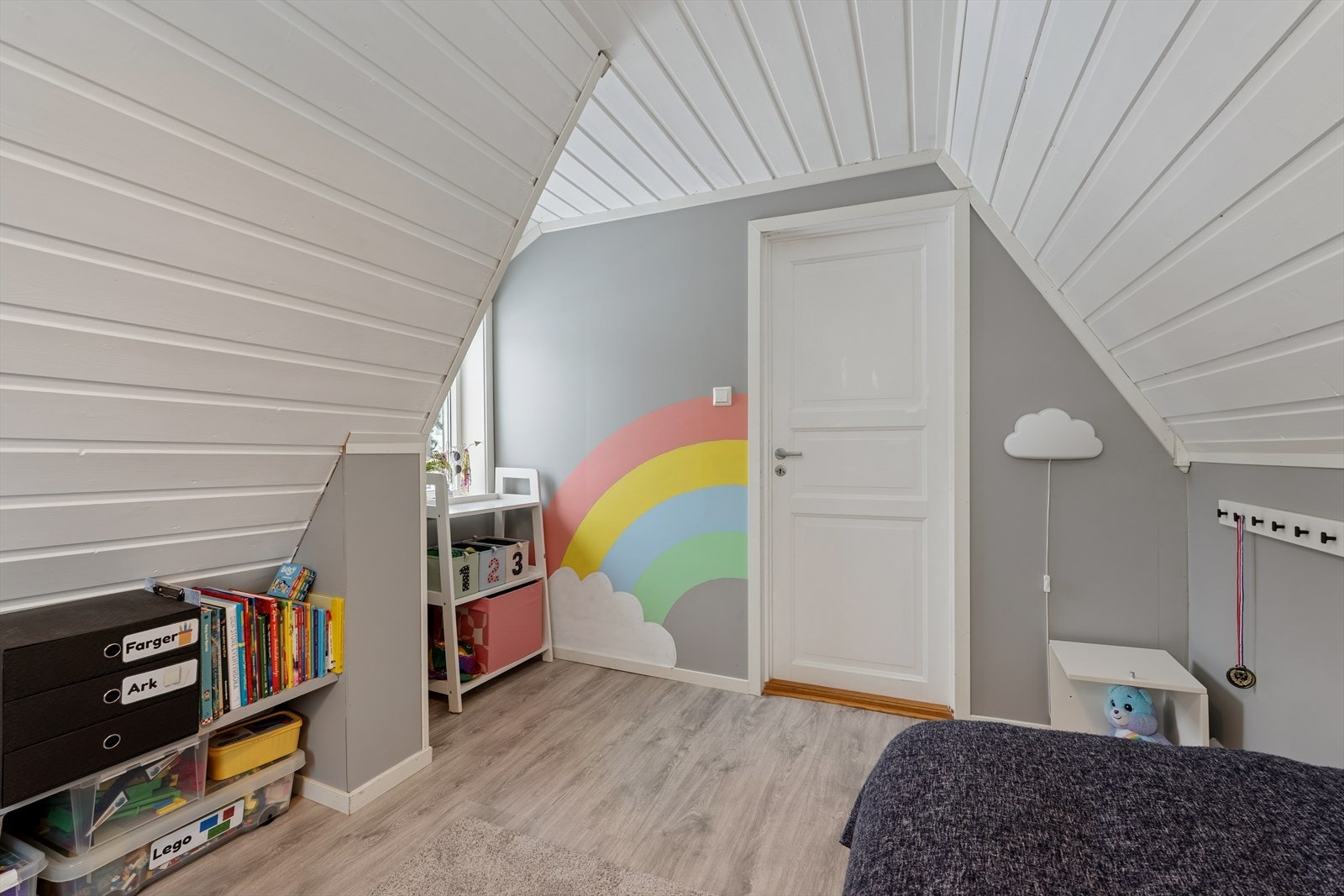 Soverom nummer to er et romslig soverom med plass til både seng og garderobeløsning Galleribilde