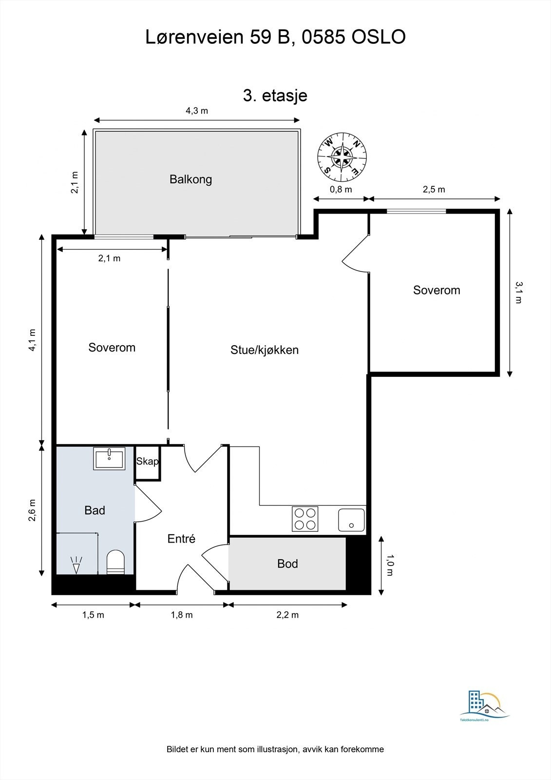 Plantegning til orientering. Galleribilde