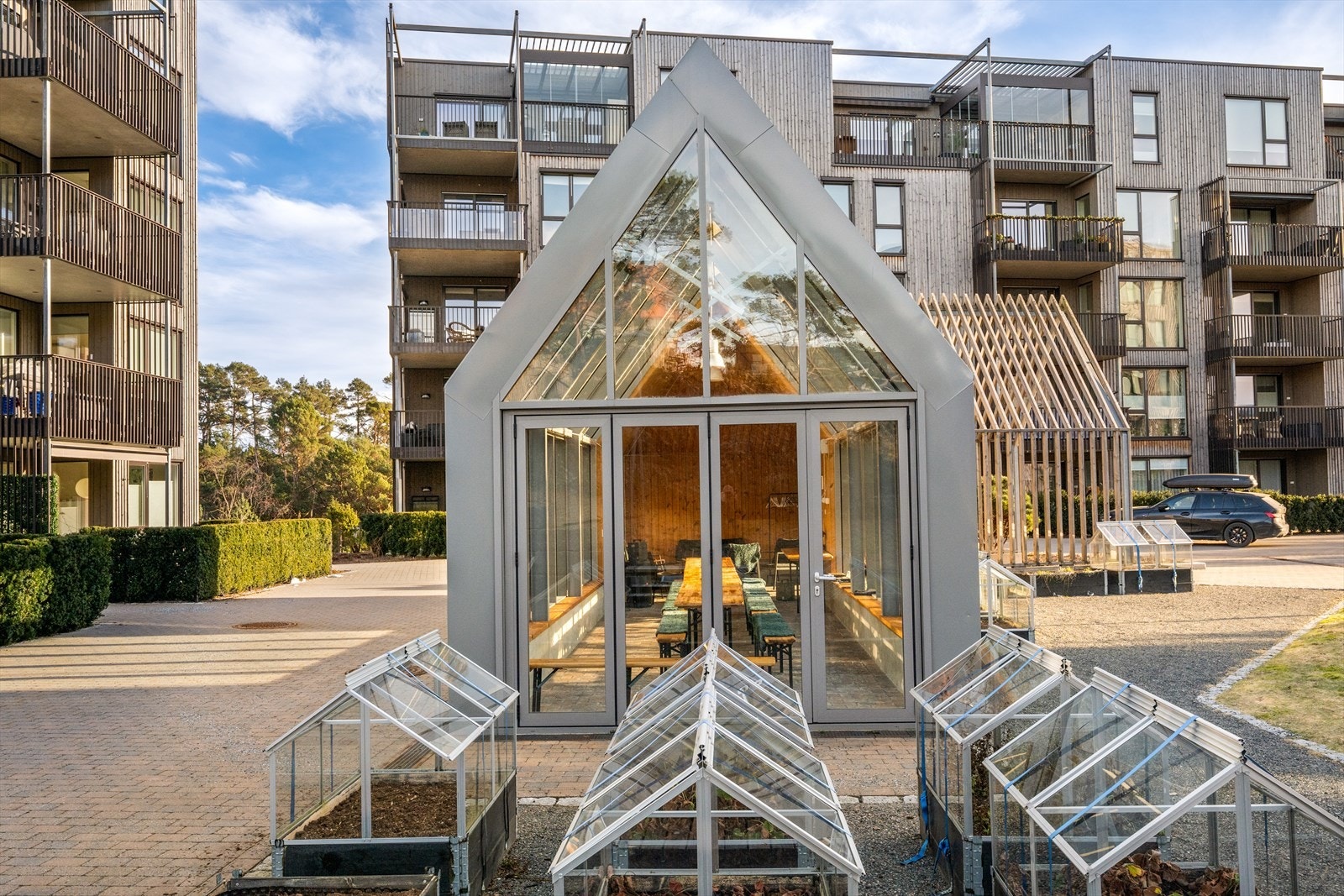 Orangeri som kan brukes av alle i sameiet. Galleribilde