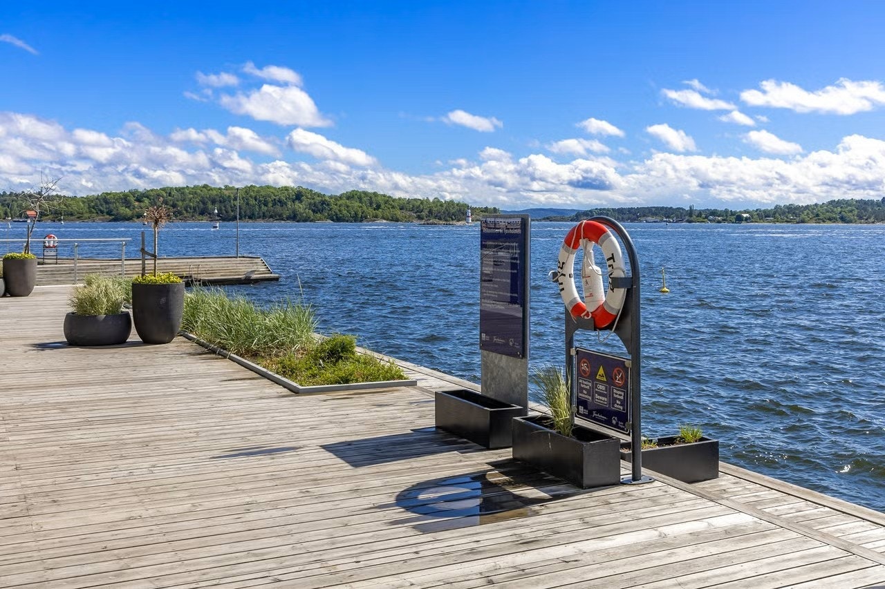 Tjuvholmen bystrand. Galleribilde