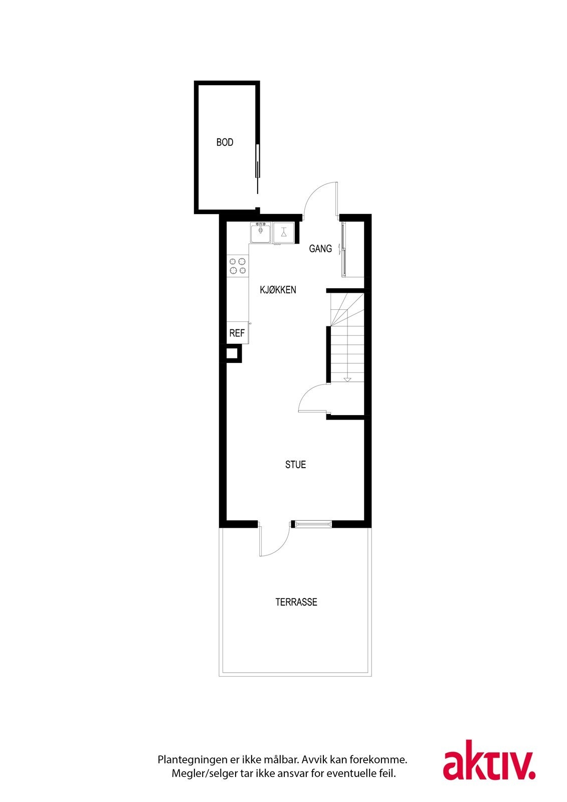 Plantegning 1. etasje Galleribilde
