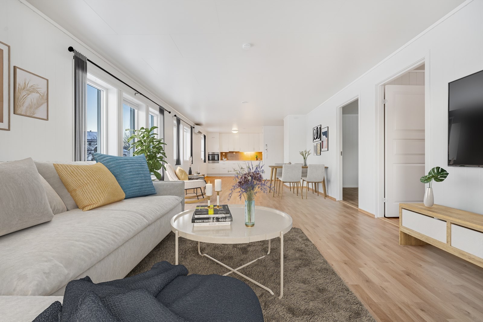 Praktisk og lettstelt enebolig på ett plan, beliggende i et rolig og etablert boligområde i Gildeskål kommune Galleribilde