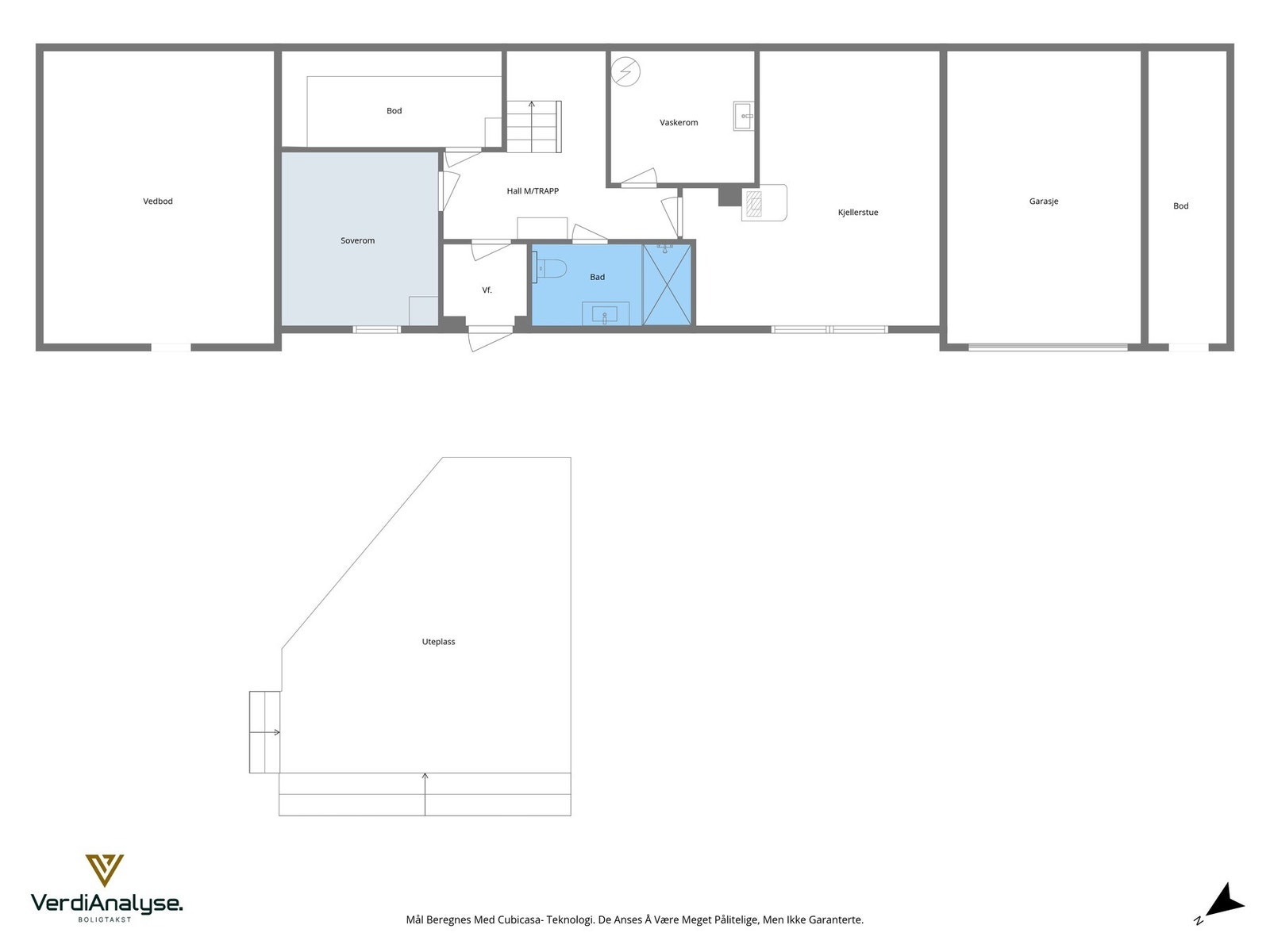 Planskisse kjeller Galleribilde