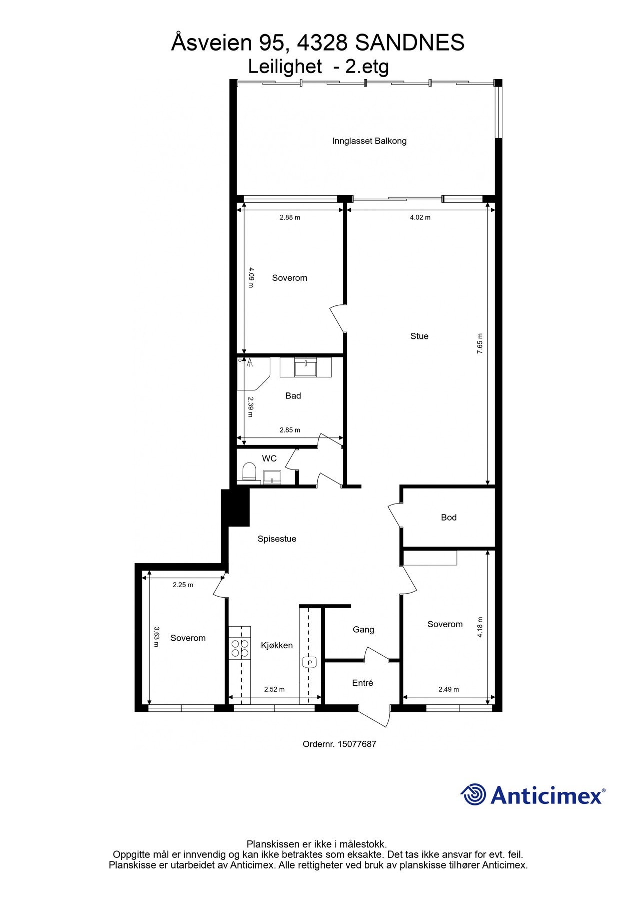 Plantegning -Kan avvike fra de faktiske forhold Galleribilde