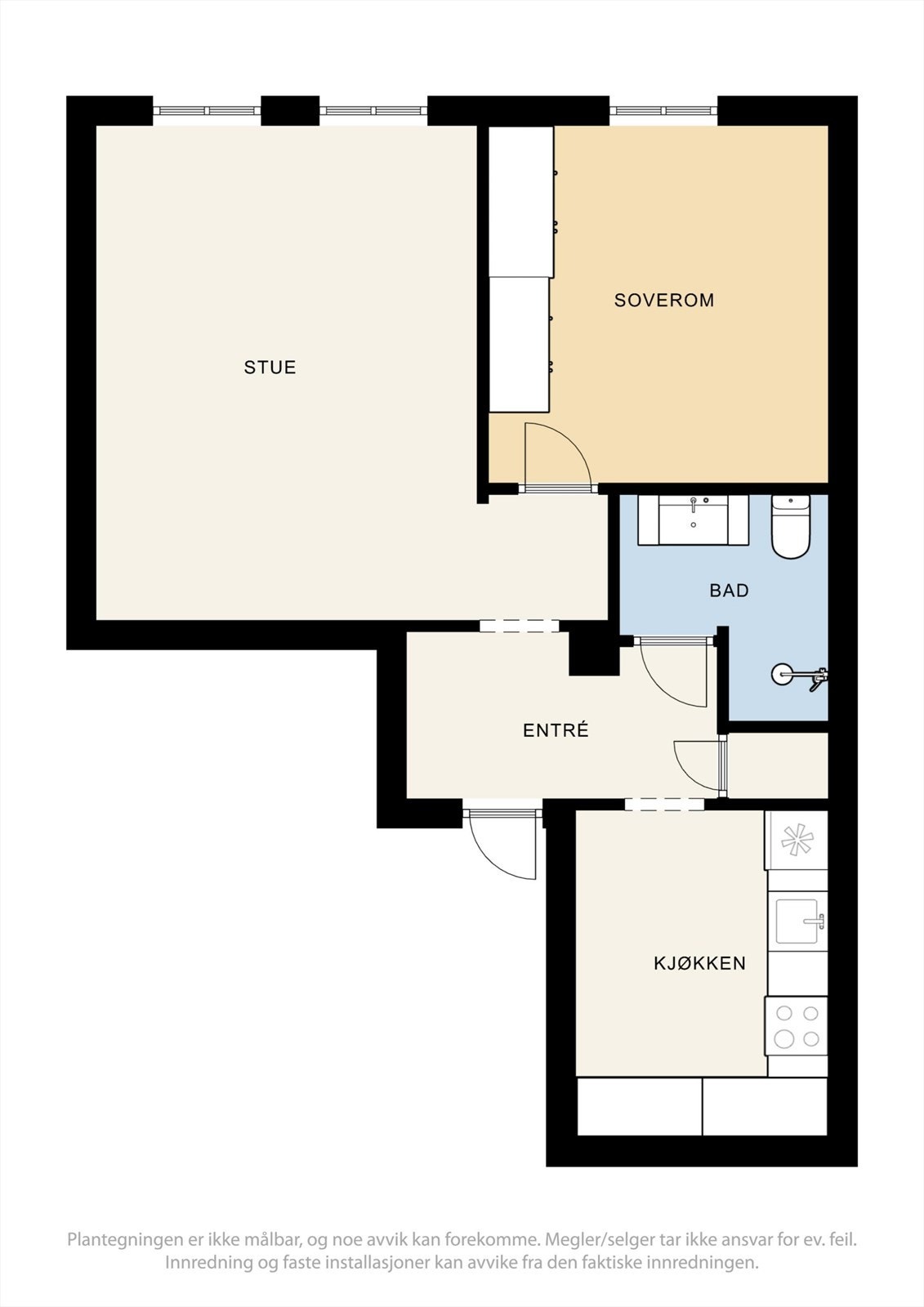 Vi starter først med plantegningen slik at det blir lettere å orientere seg. Galleribilde