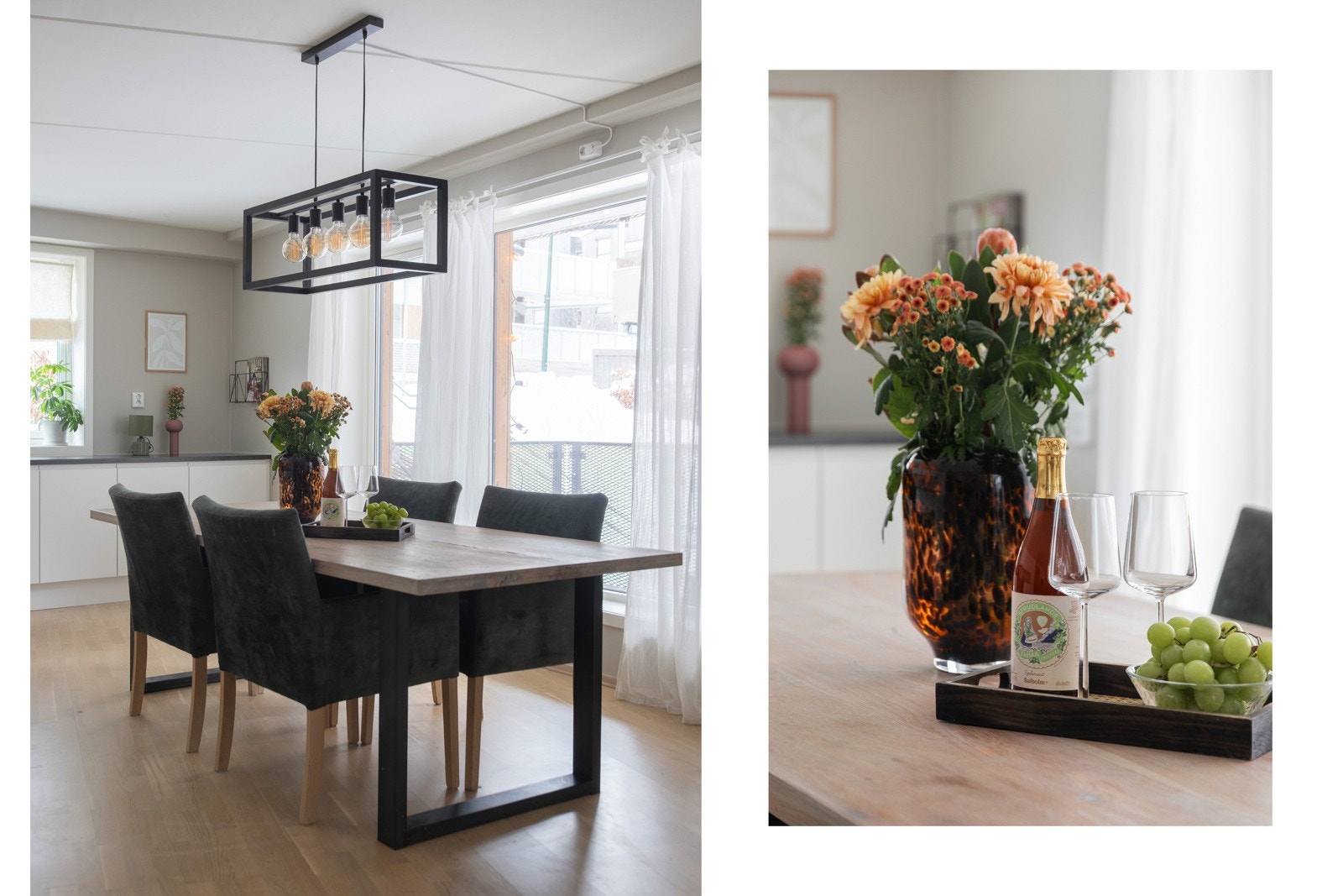 Rommet har store vindusflater som slipper inn godt med naturlig lys Galleribilde