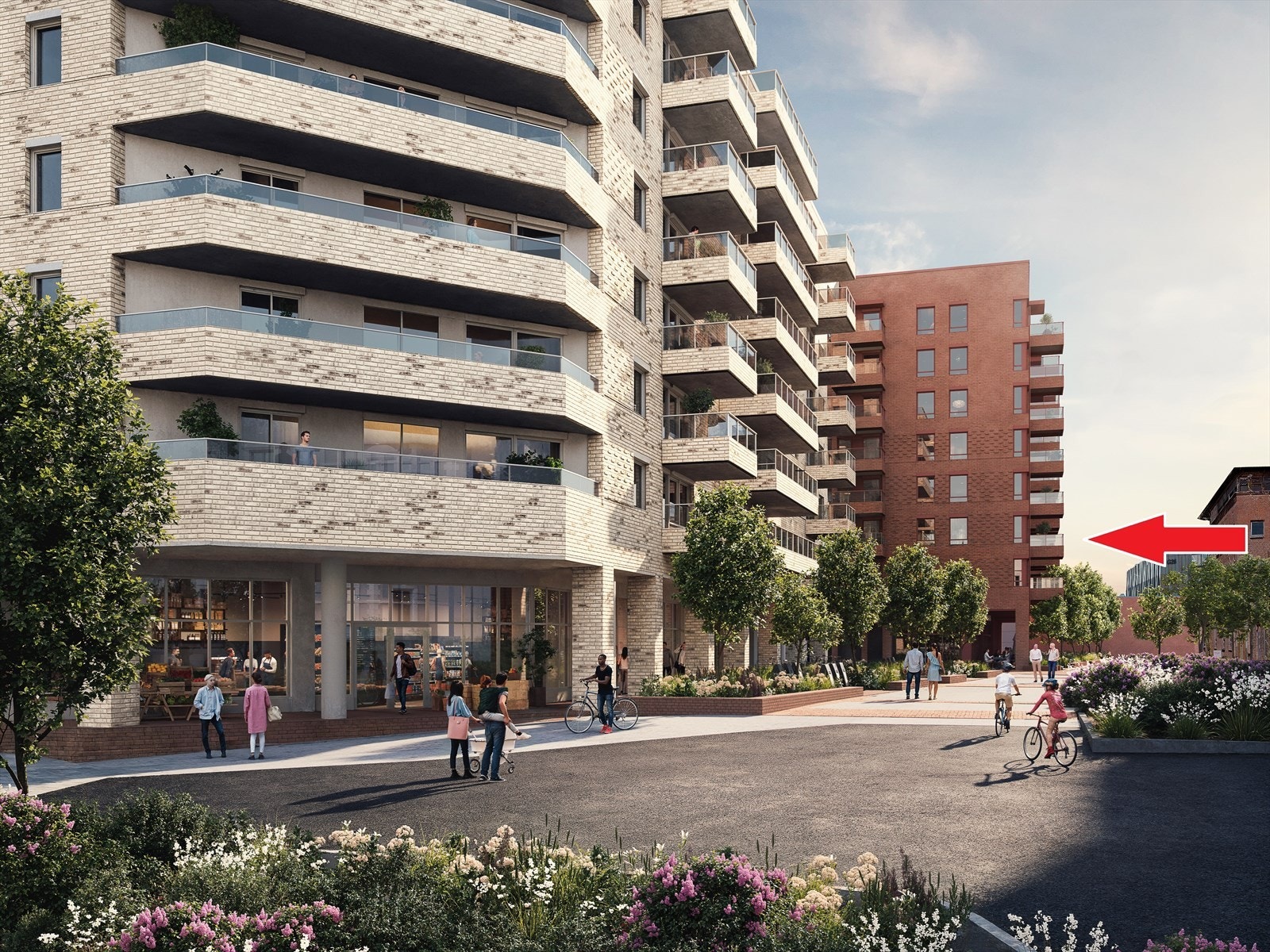 Det blir bilfritt gatetun foran byggene Galleribilde