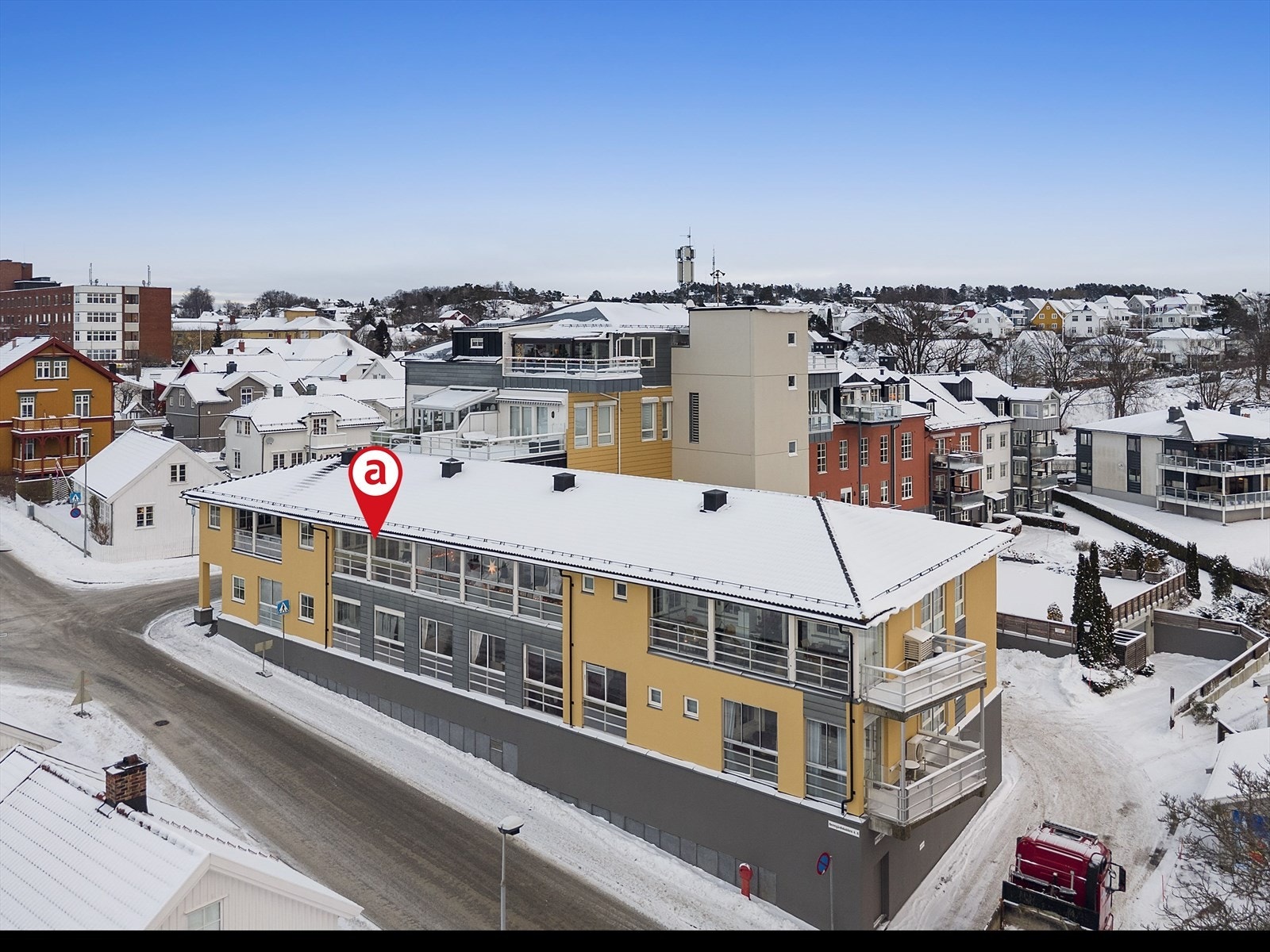 Velkommen til en sentralt beliggende leilighet med flott utsik. Fotograf A7Media v/ Joakim Maylove Moltzau Galleribilde
