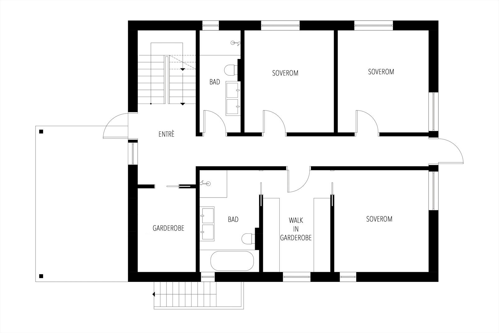 Plantegning 1. etasje Galleribilde