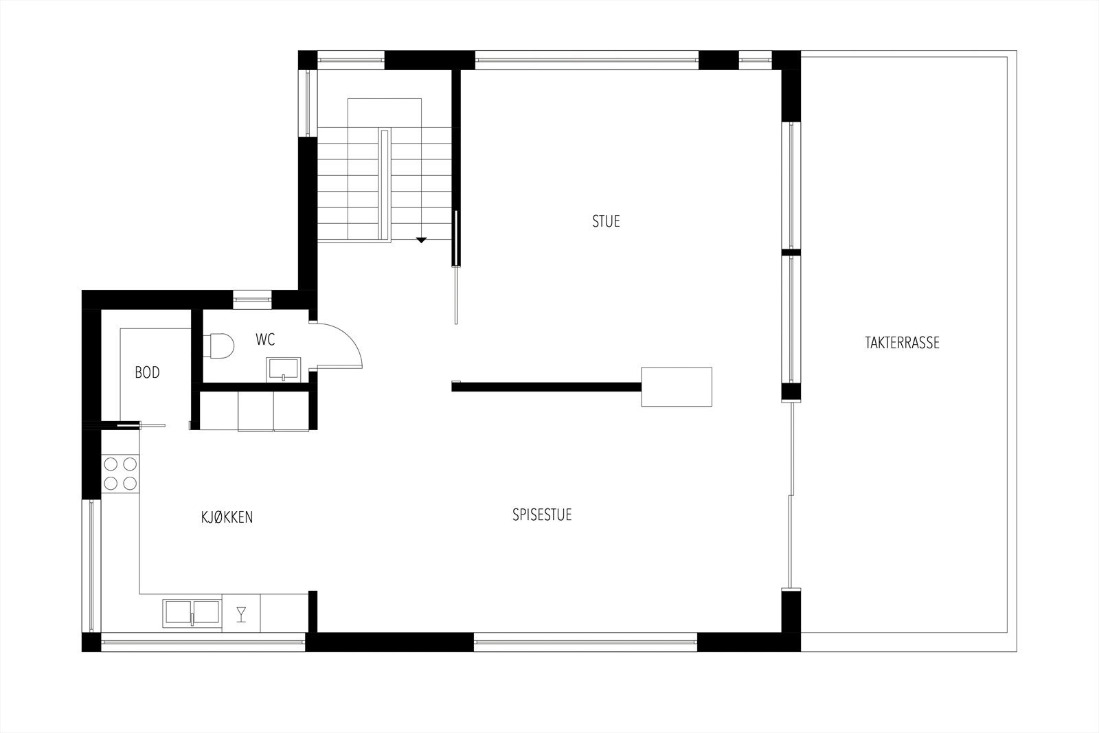 Plantegning 2. etasje Galleribilde