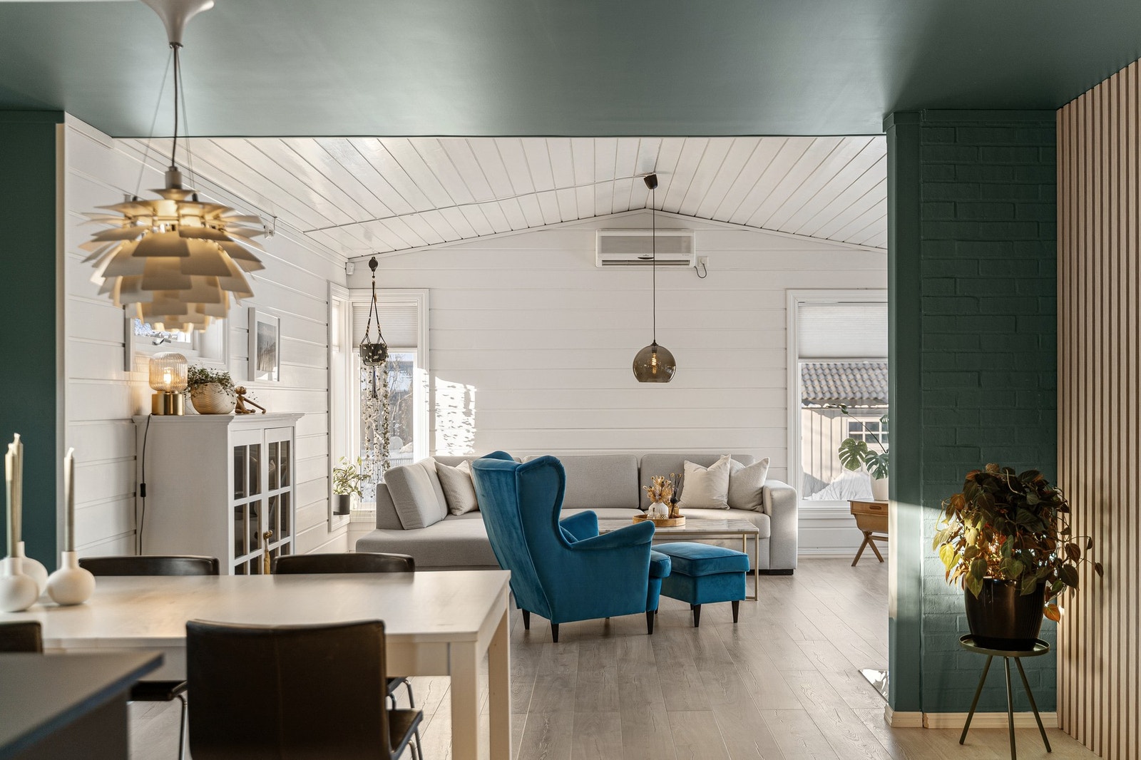 Boligen er malt i behagelige og tidsriktige farger. Galleribilde