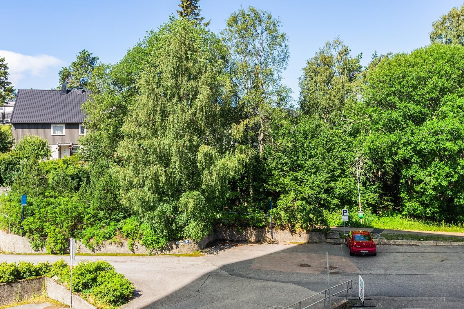 Utsikt fra stuen mot rolig område Galleribilde