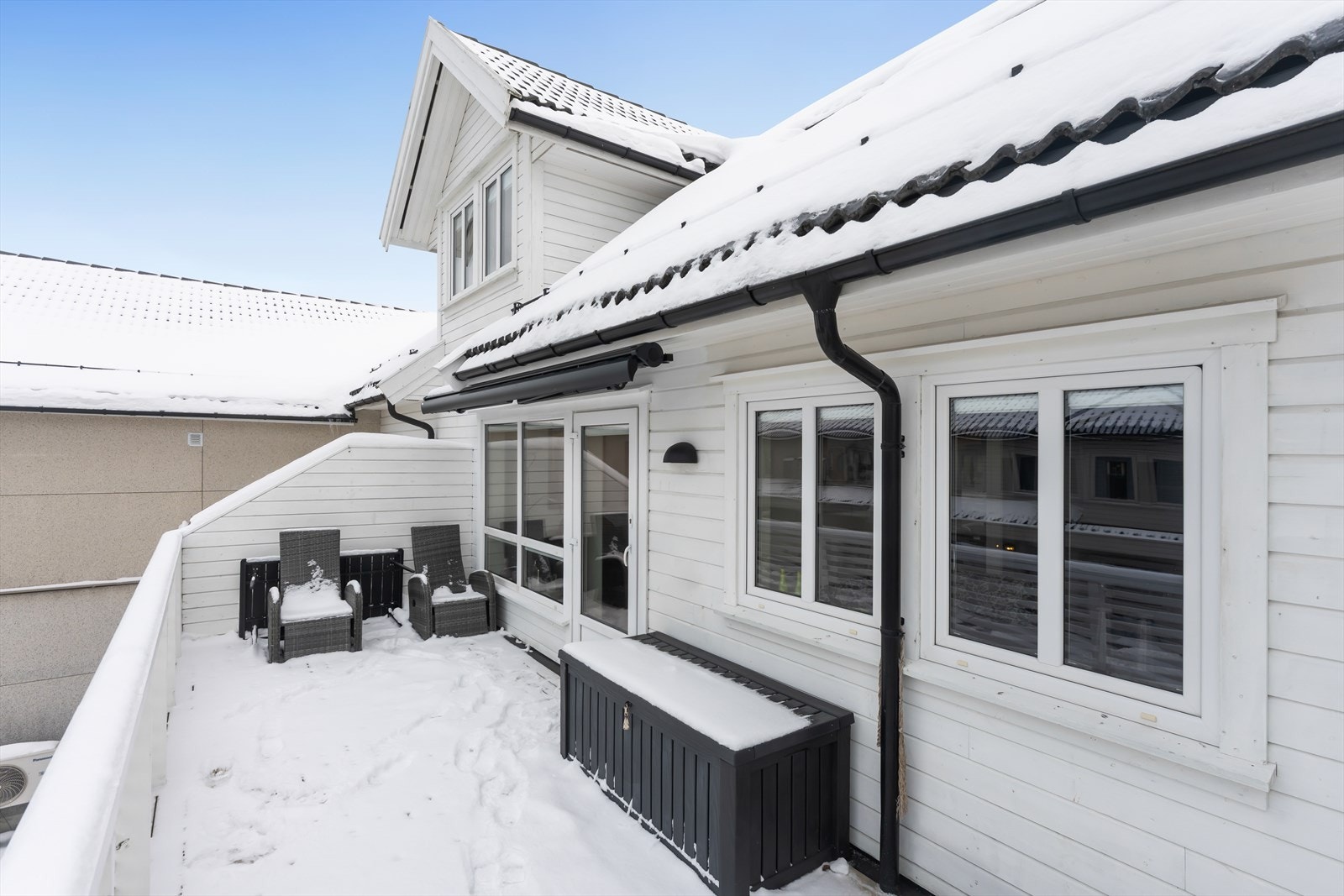 Verandaen er av god størrelse Galleribilde