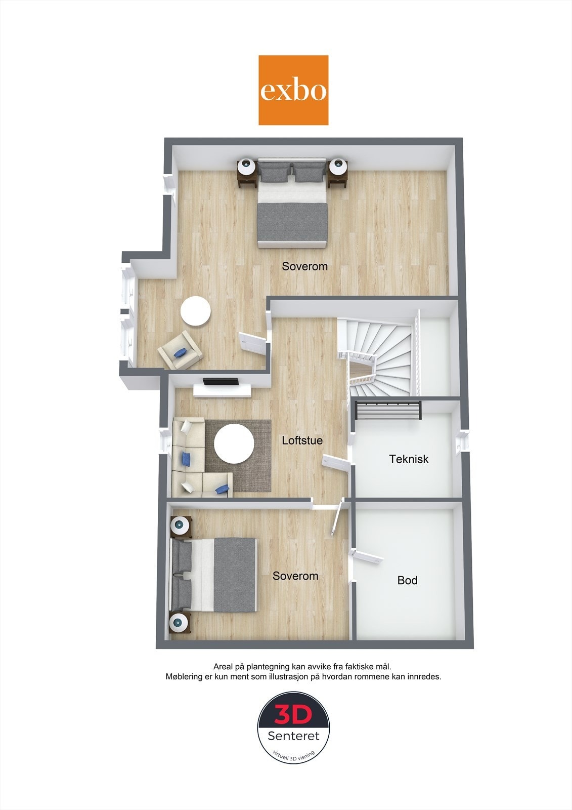 Plantegning loft Galleribilde