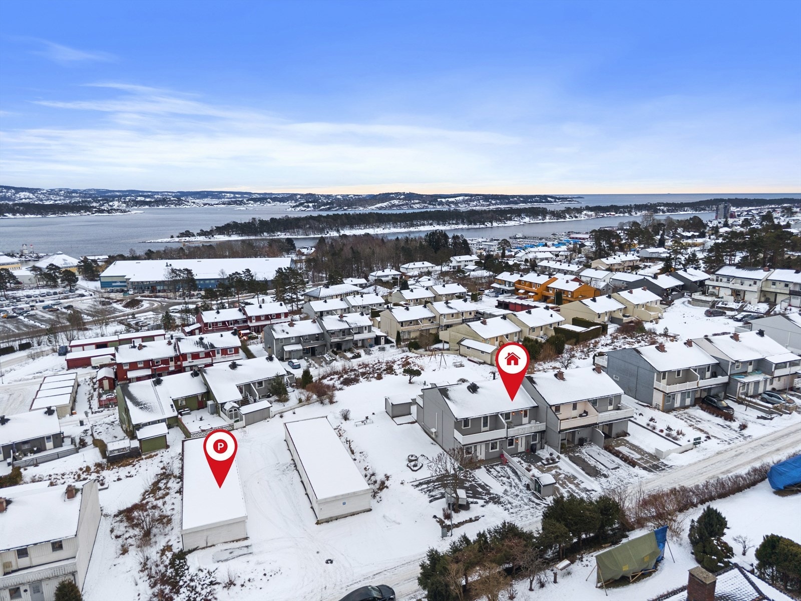 Meget kort vei fra boligen til garasje Galleribilde