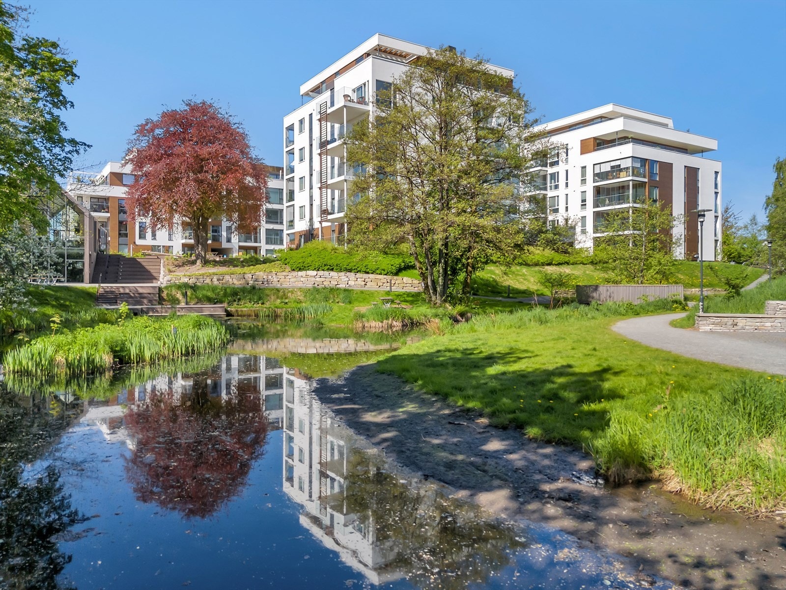 Grønt friområde gir både rekreasjon, leke- og turmuligheter Galleribilde