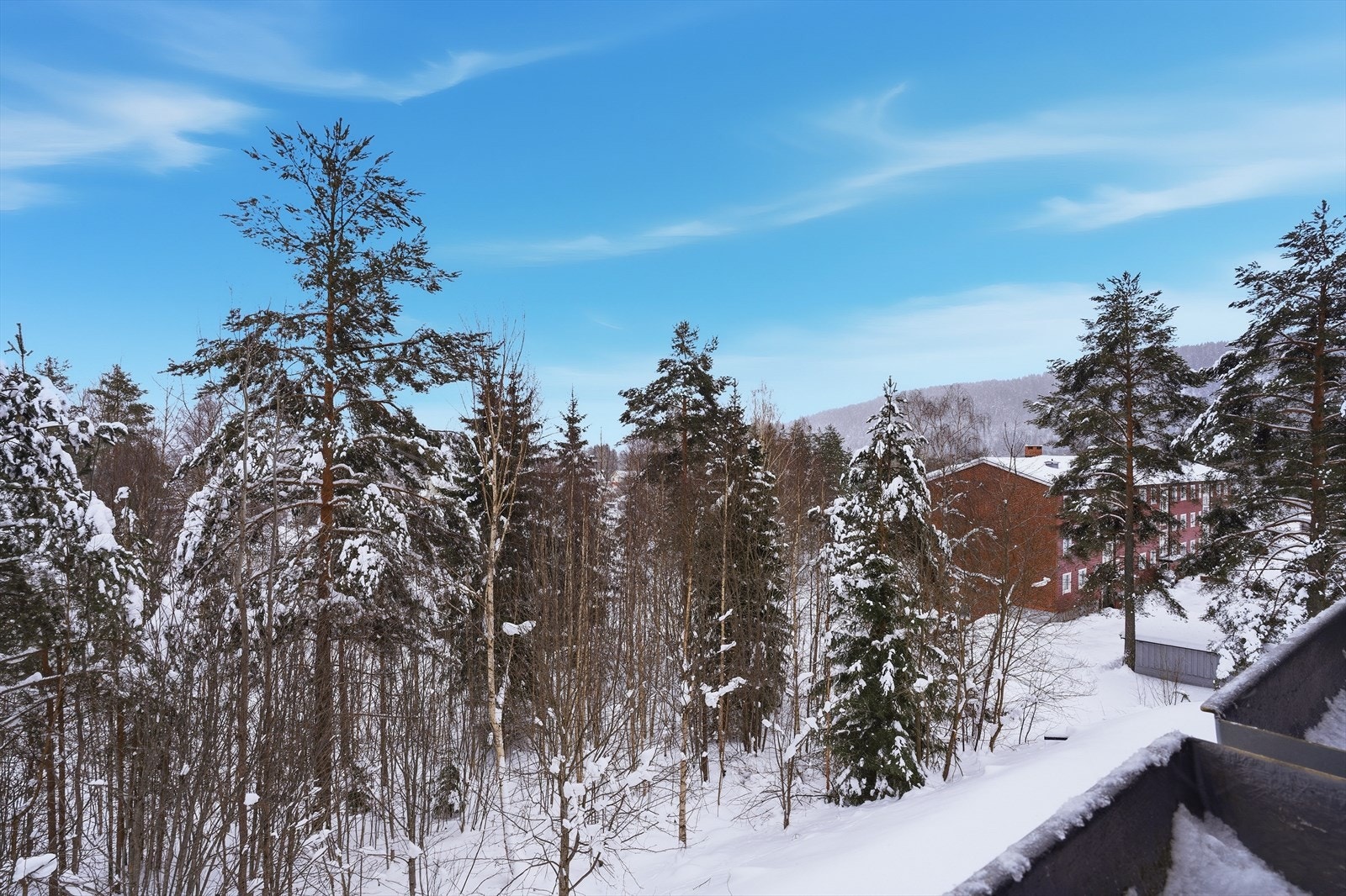 Hyggelig utsikt fra balkongen. Galleribilde