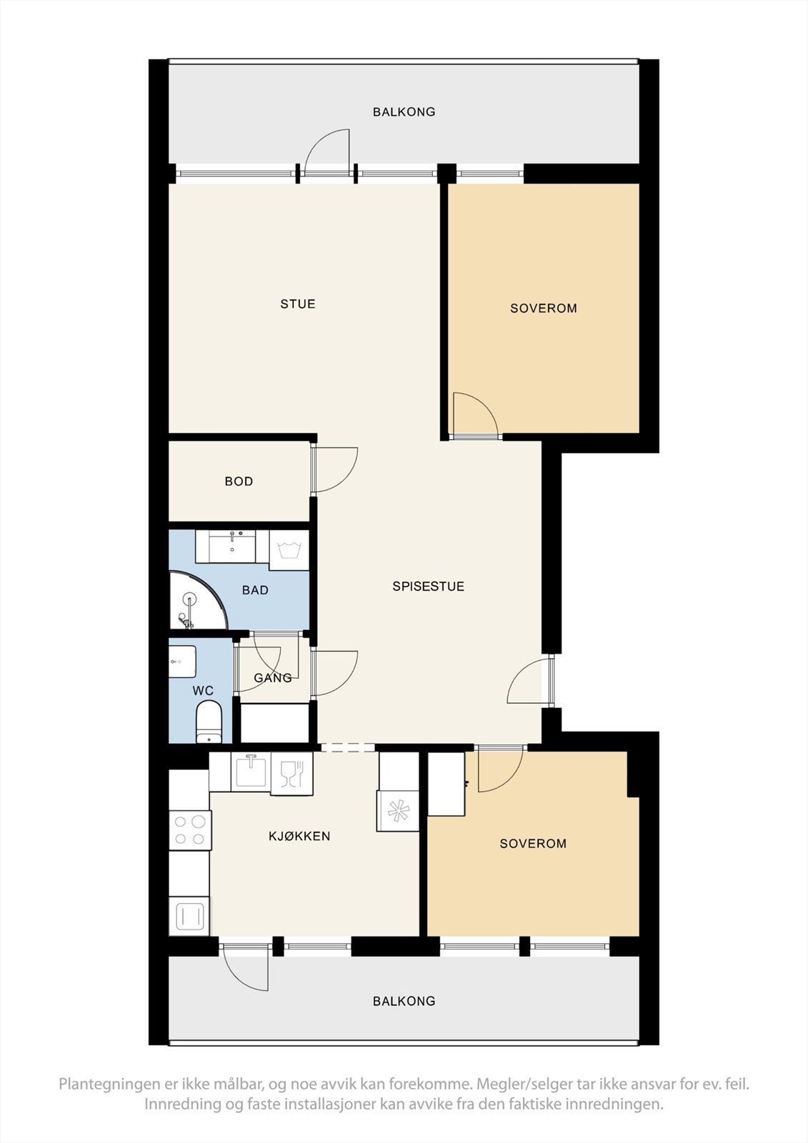 Plantegninger Øverste etasje (Etasje 4) Galleribilde