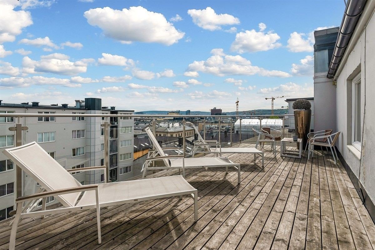 Felles takterrasse. Galleribilde