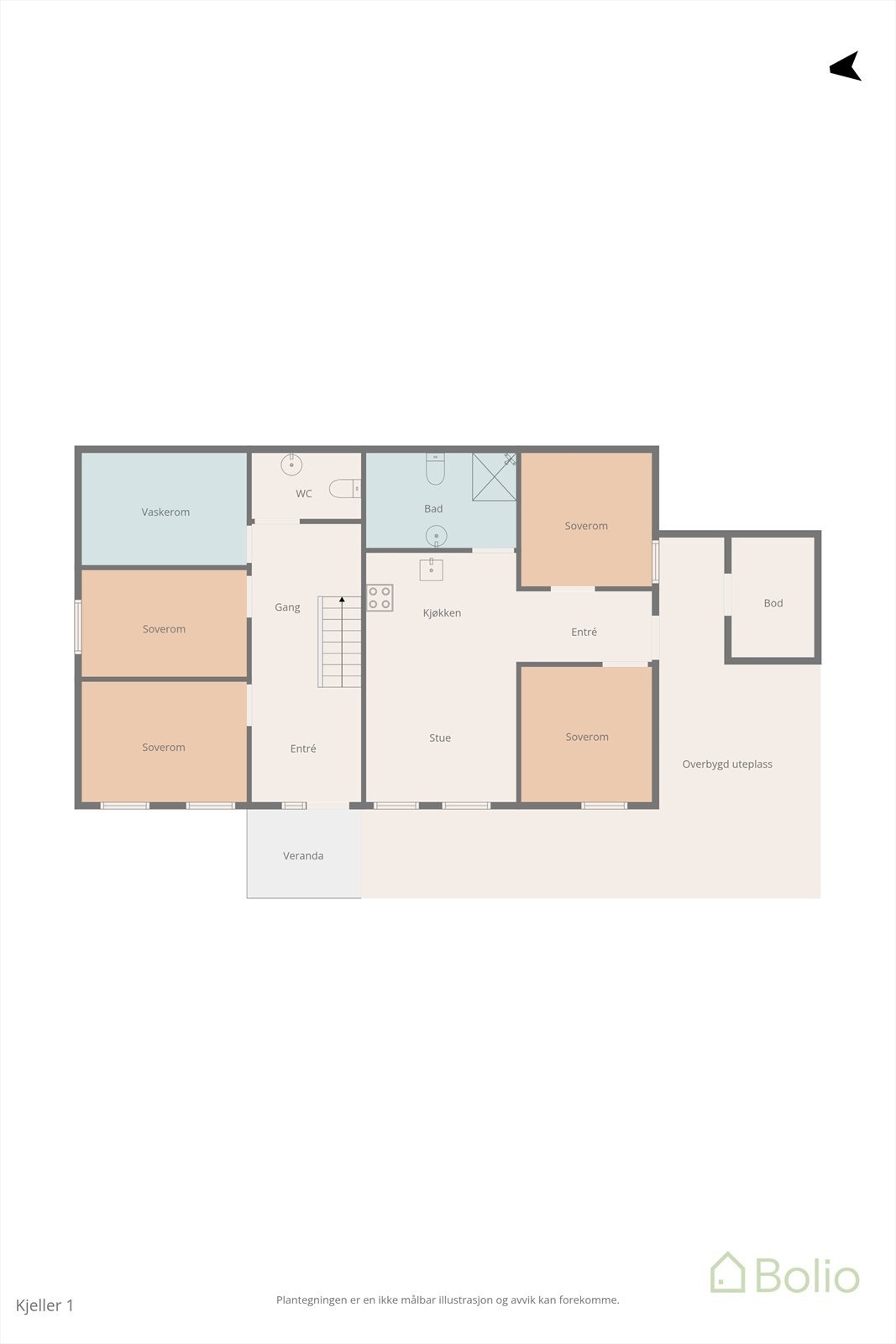 Plantegning 1.etasje Galleribilde