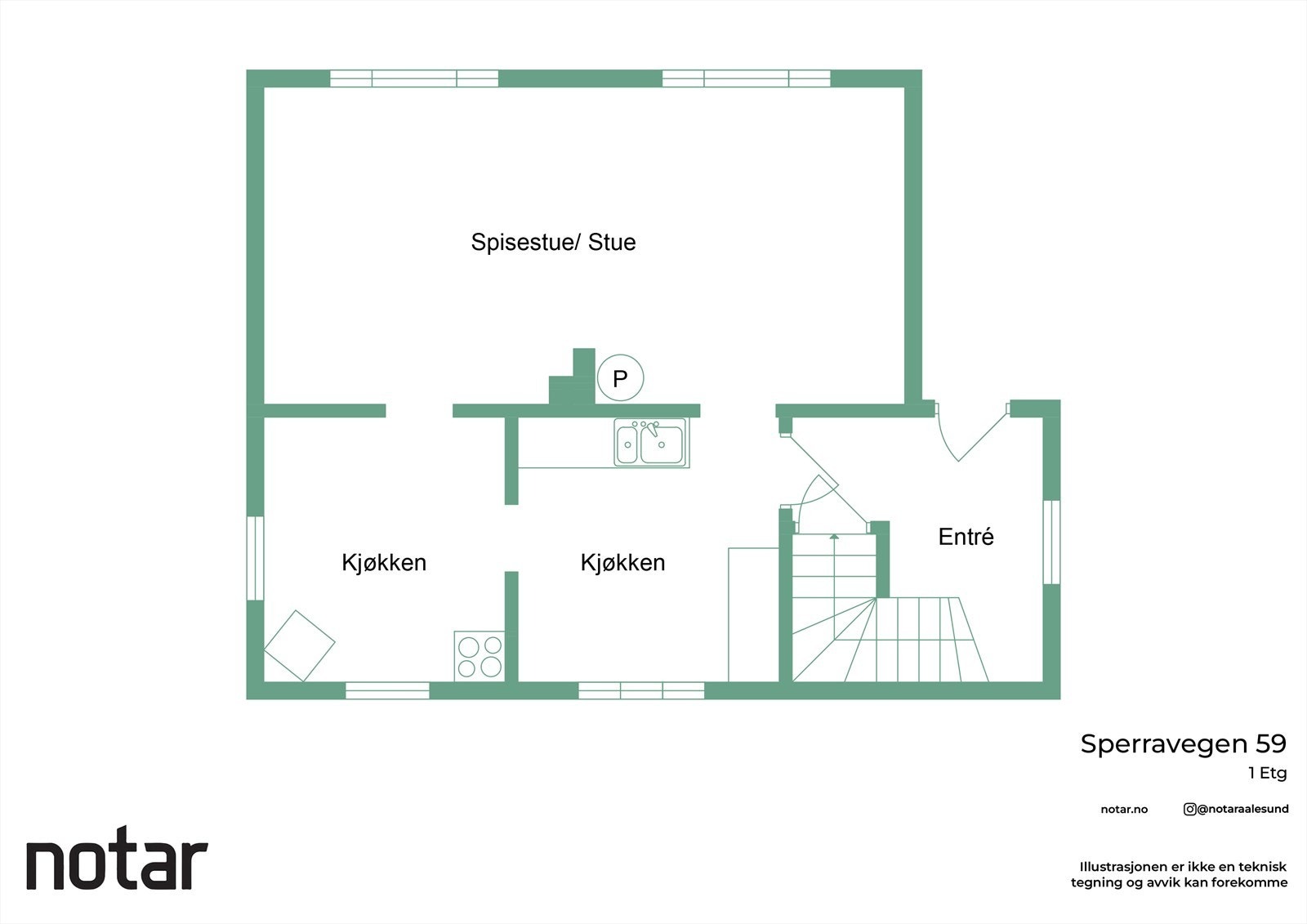 Plantegning hovedetasje Galleribilde