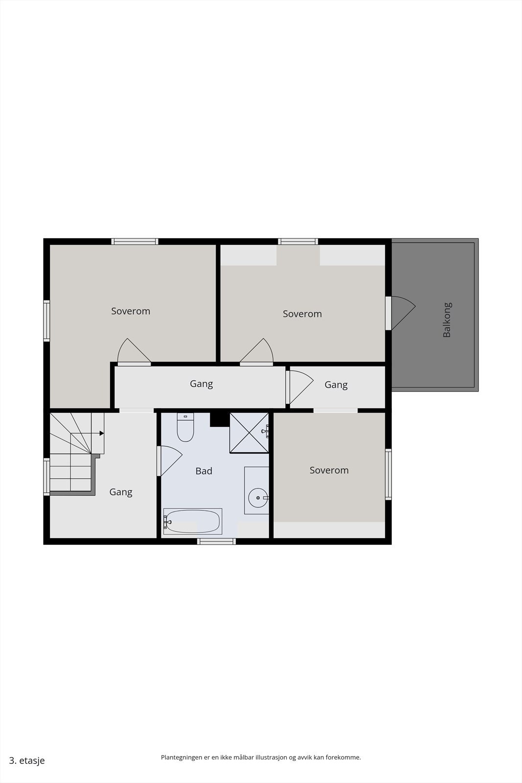 Plantegning av 2.etasje. Galleribilde