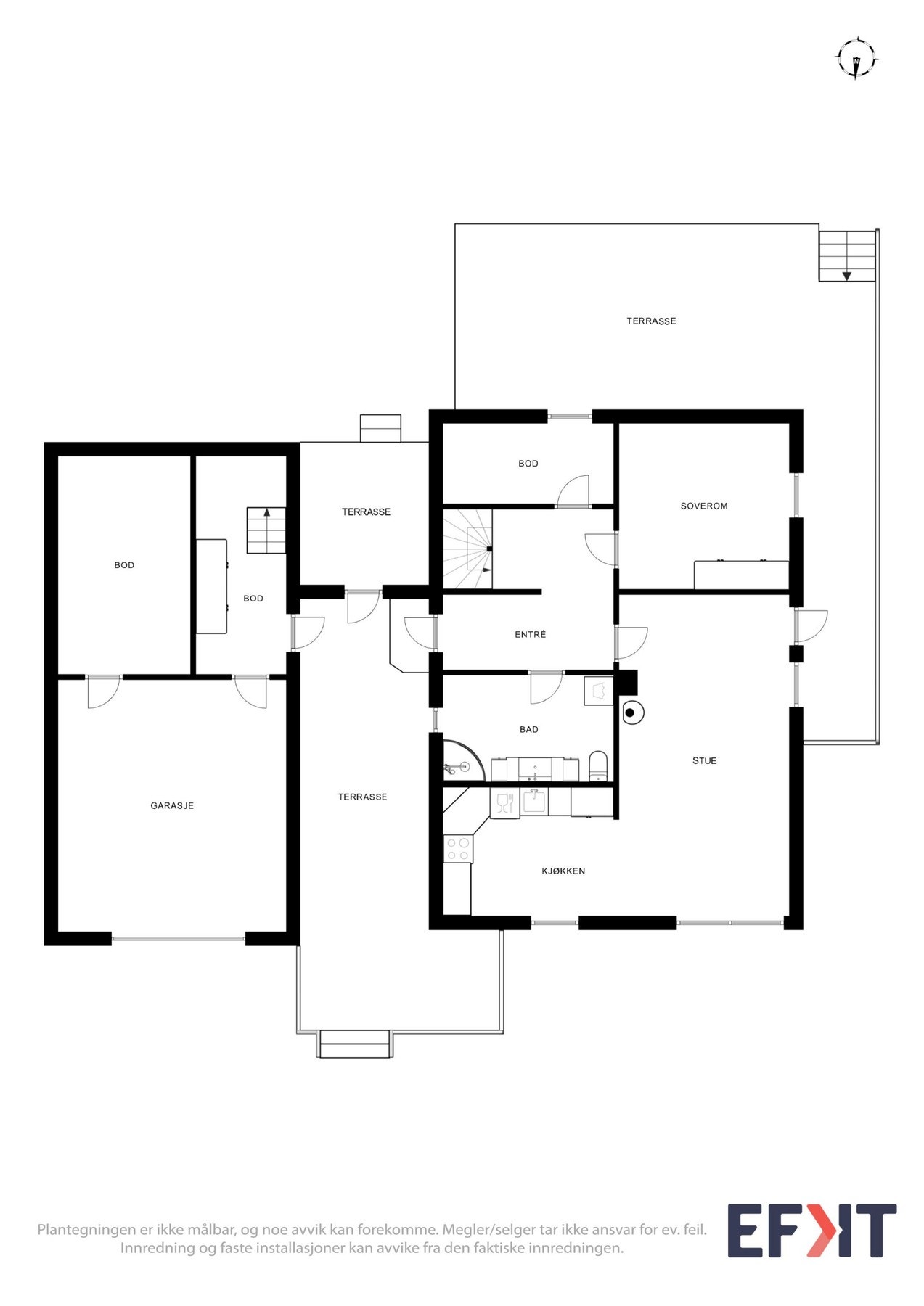 Plantegning - 1.etasje. Galleribilde