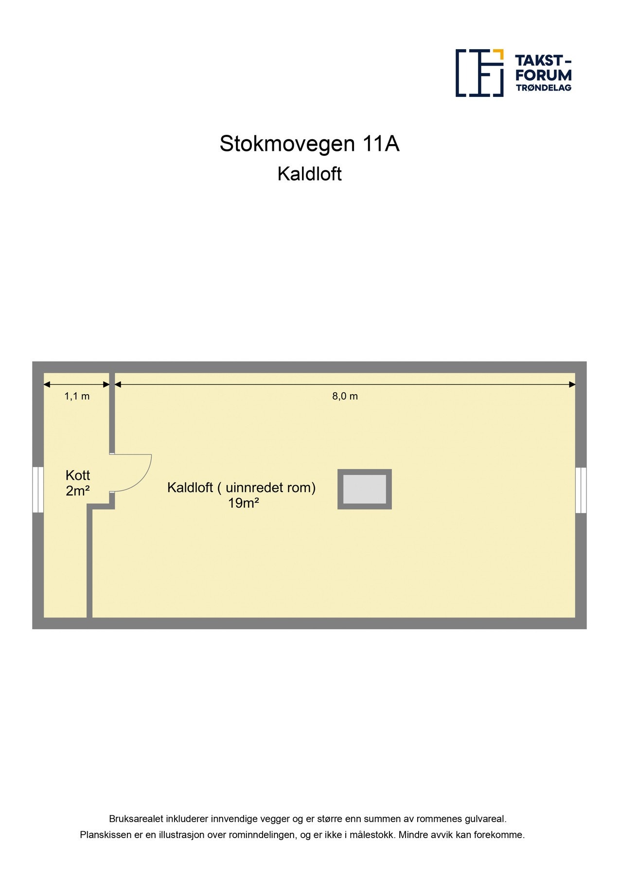 Plantegning kaldloft. Galleribilde