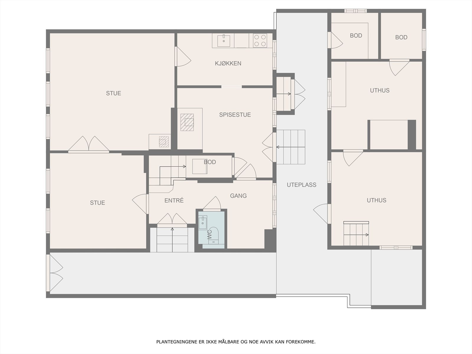 Plantegning 1 etasje Galleribilde