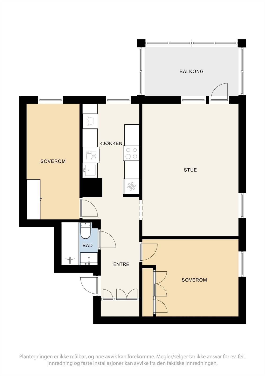 Plantegning av leiligheten. Galleribilde