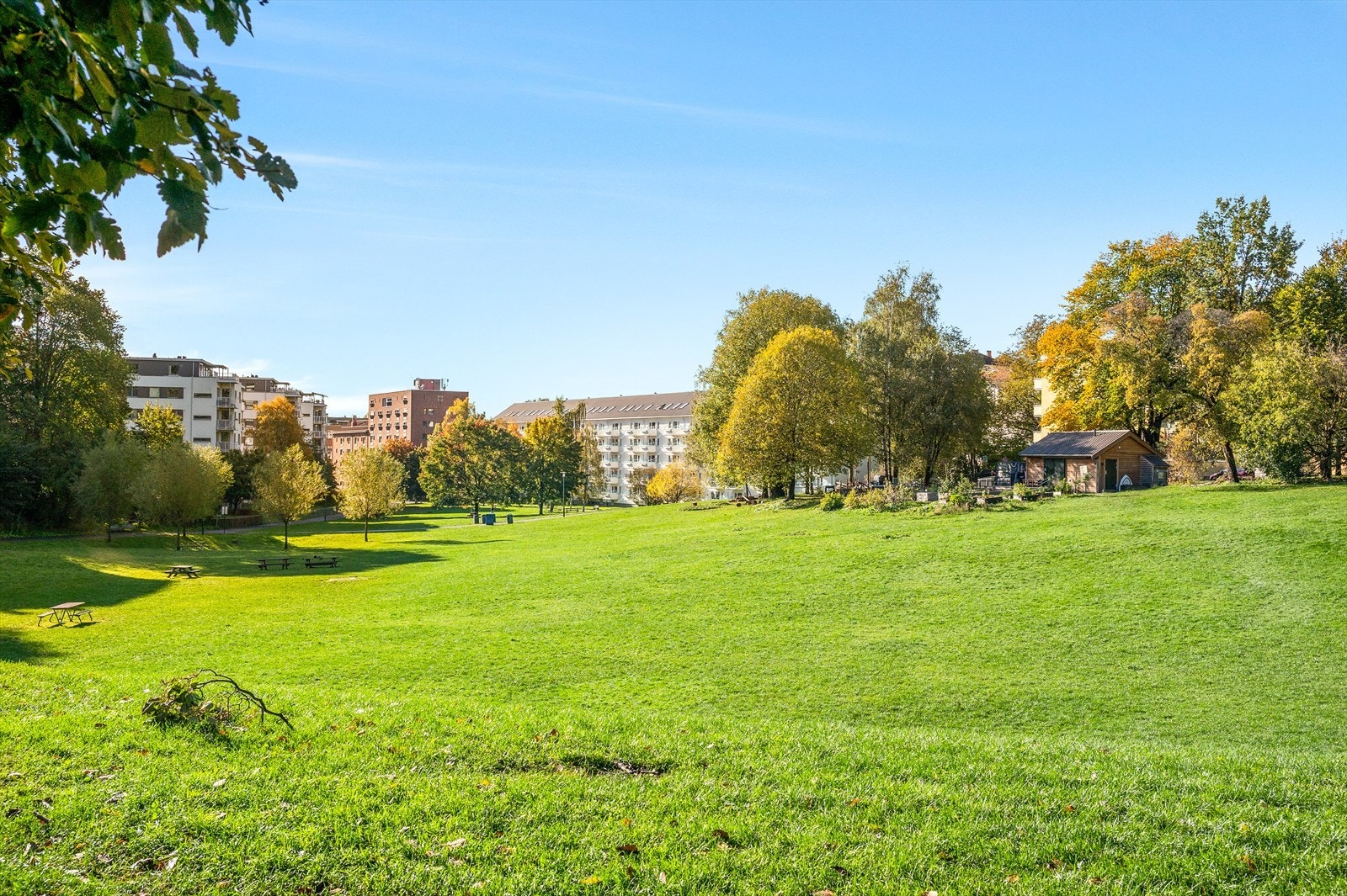 Her finner man flere sittegrupper, hyggelige parsellhager og lekeområder for de minste. Galleribilde