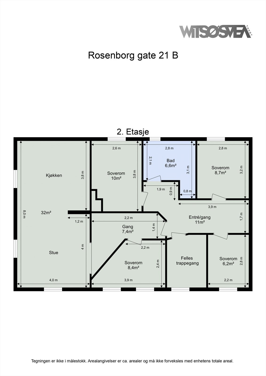 Planskisse 2. etasje Galleribilde