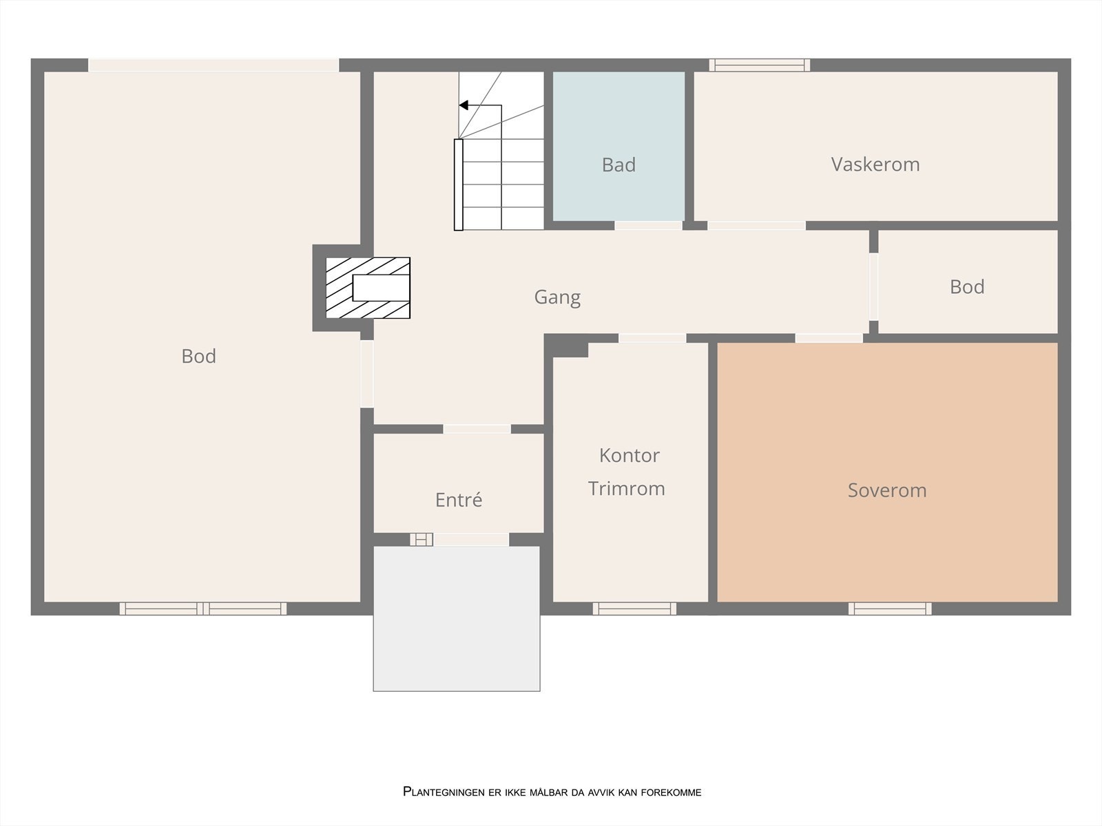 Plantegning underetasje. Galleribilde