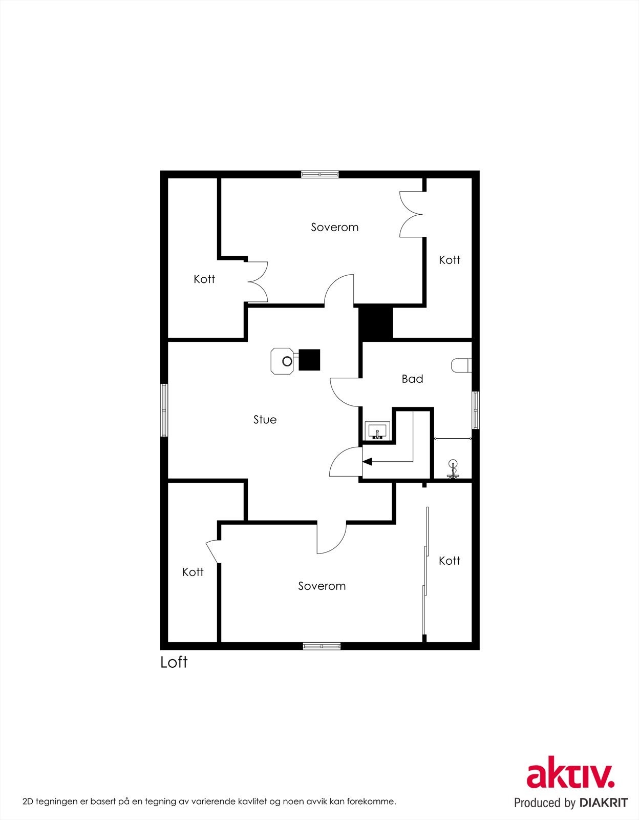 Plantegning loft Galleribilde