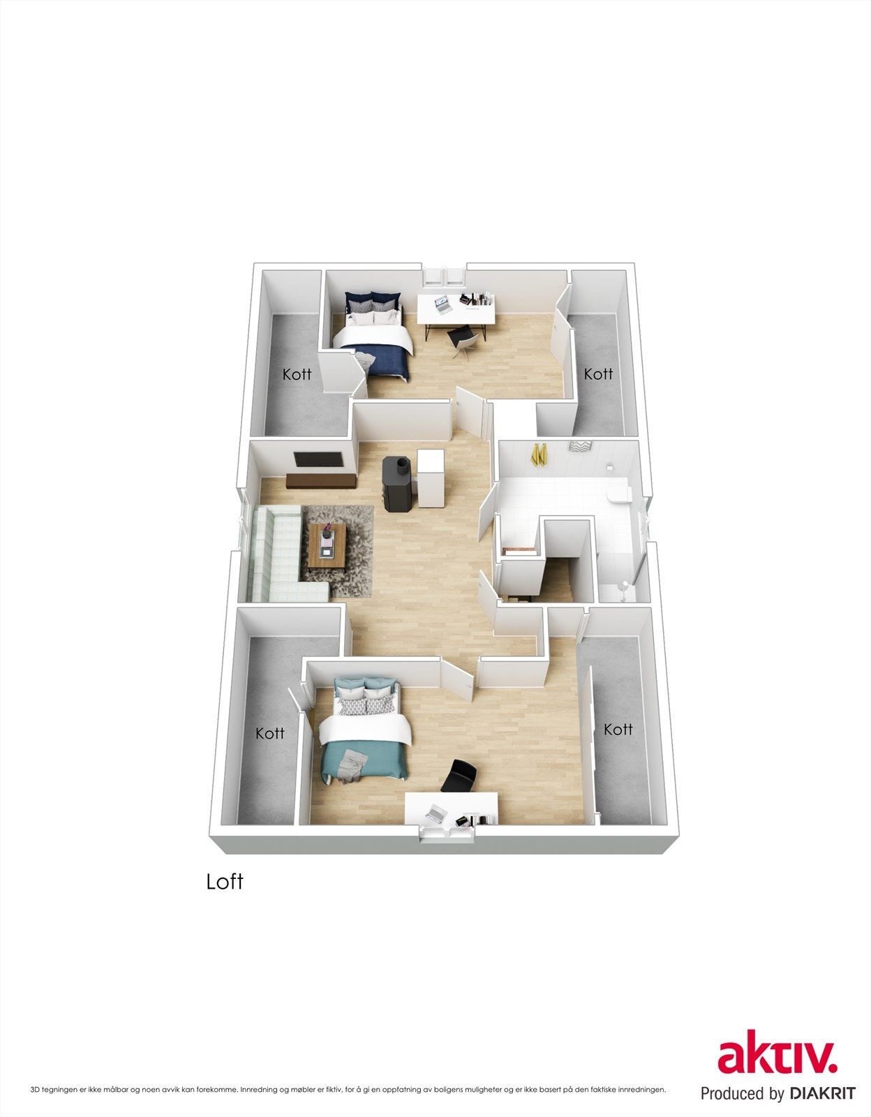 Plantegning loft Galleribilde